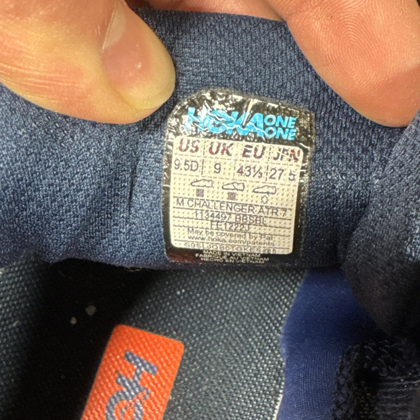 Hoka Challenger ATR 7 ‘Blue Orange’ 1134497BBSBL Trail Running (Men’s Size 9.5D)