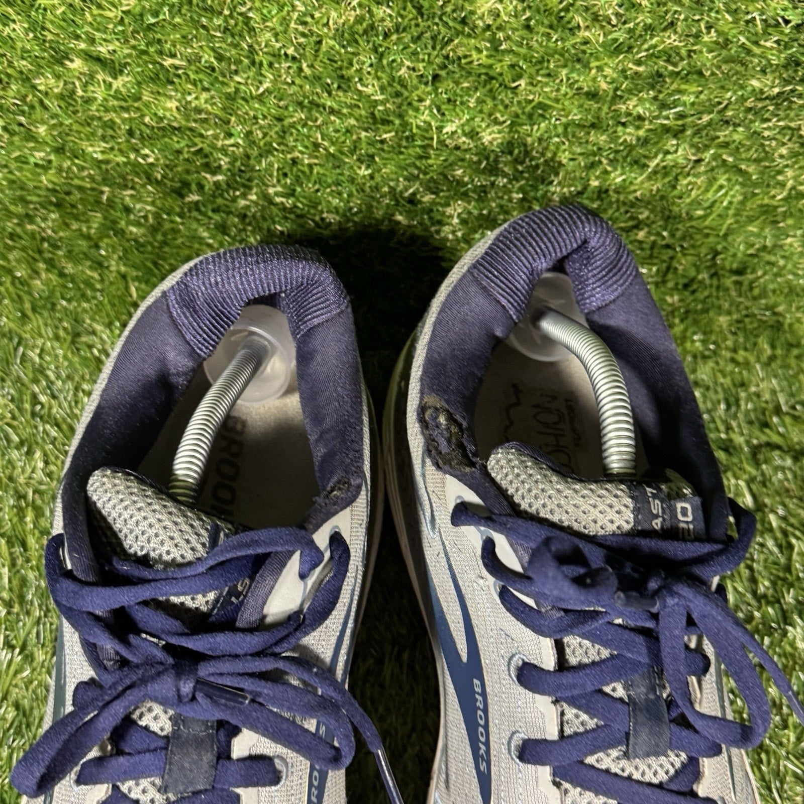 Brooks Beast 20 Running Shoes Mens 12.5 Blue Grey Peacoat Lace Up Workout Active