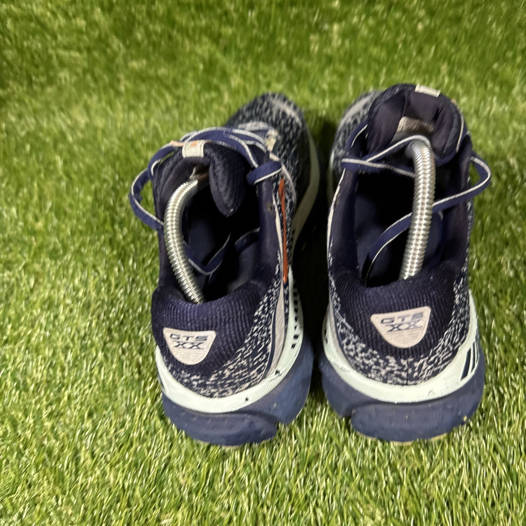 Women's Brooks Adrenaline 20 GTS XX Running Shoes Size 7 Navy Woven Athletic Gym