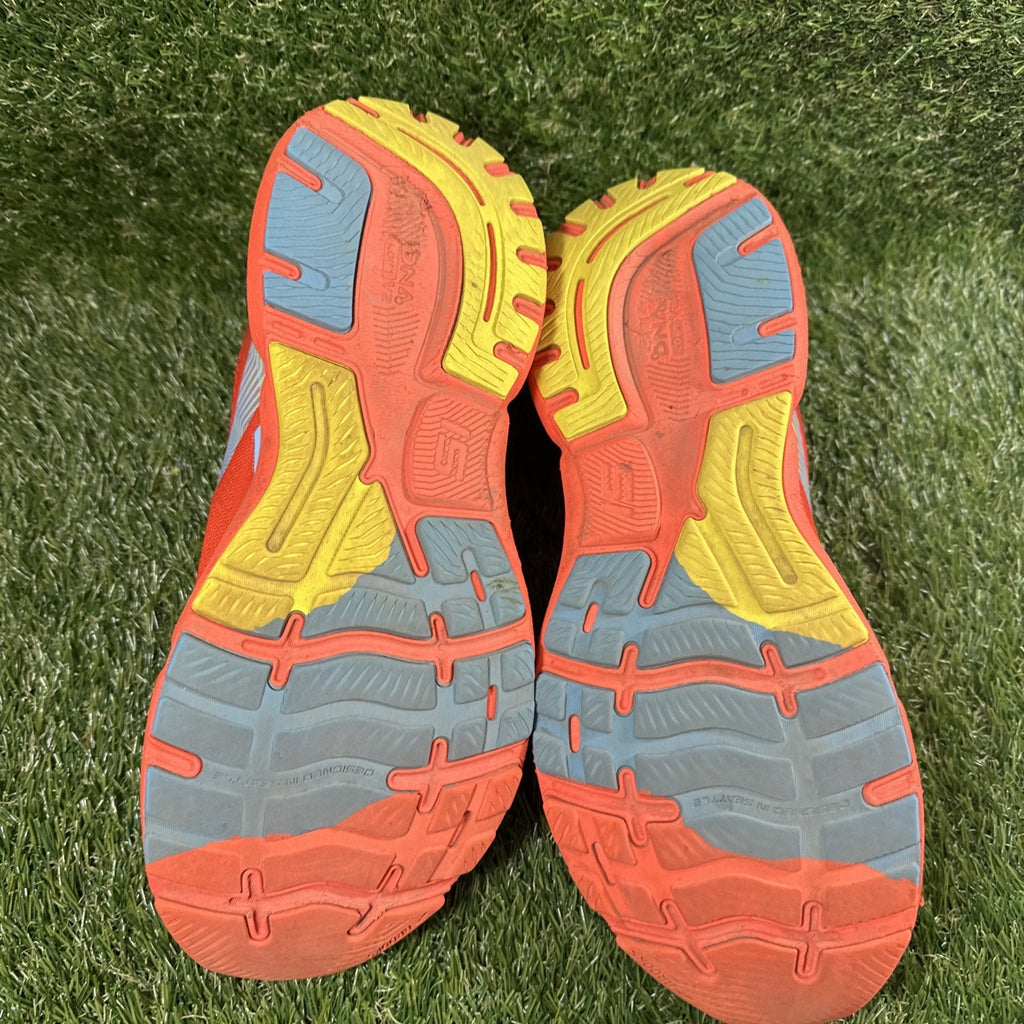 Brooks Men's Ghost 15 Running Sneakers Orange Blue Athletic Shoes Size 10.5