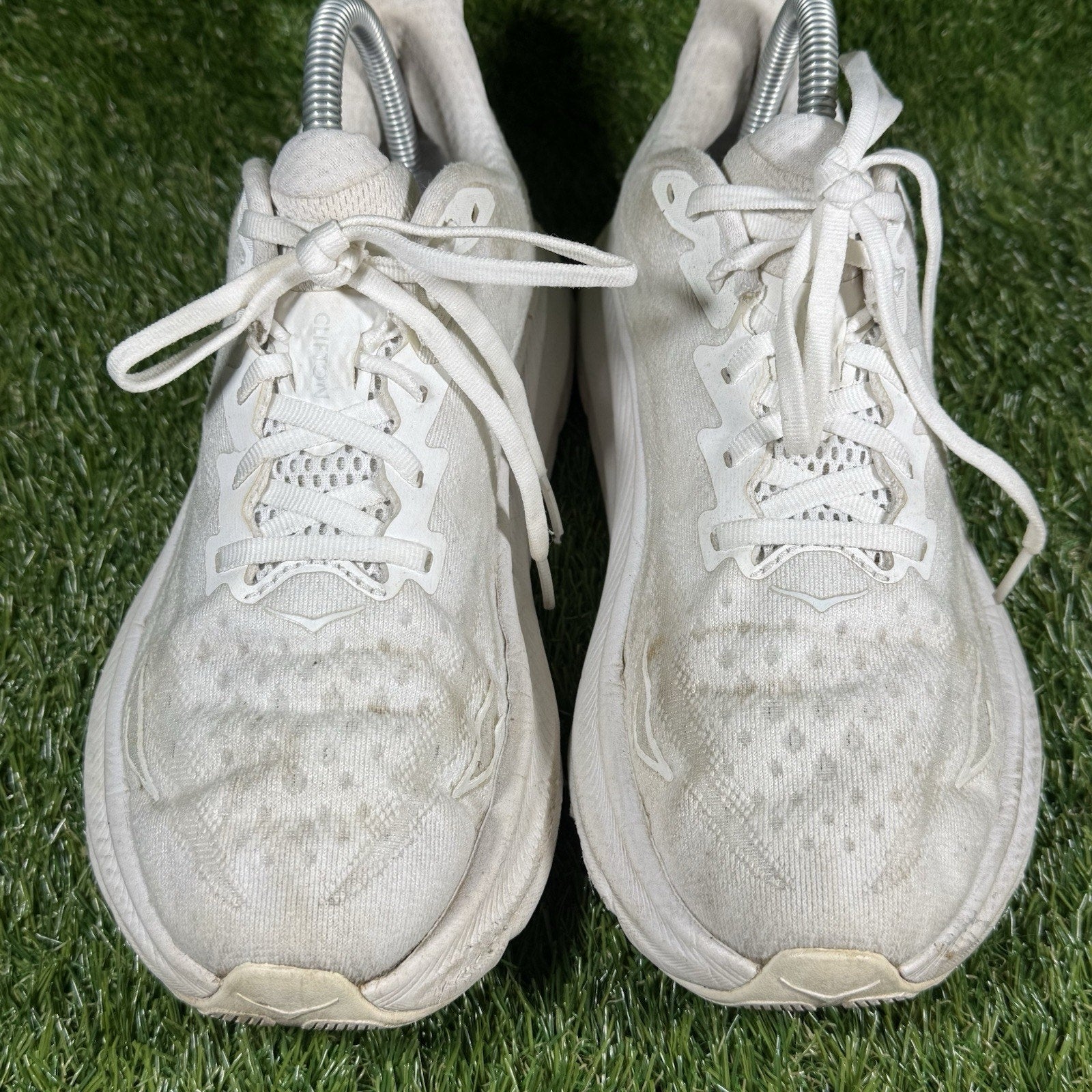 Hoka One One Clifton 9 Womens Size 8B White Athletic Walk Running Shoes Sneakers