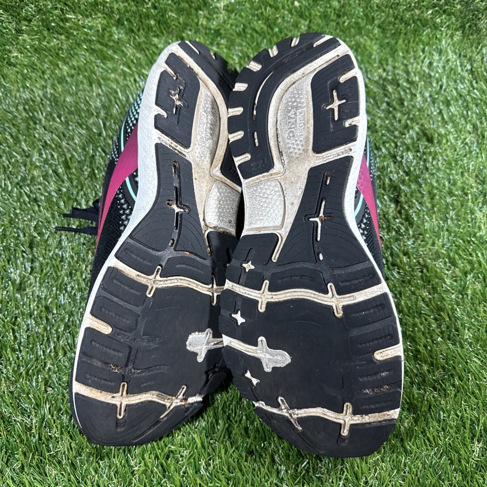 Brooks Ghost 14 Womens Size 8.5 Black Pink Walking Running Shoes Sneakers