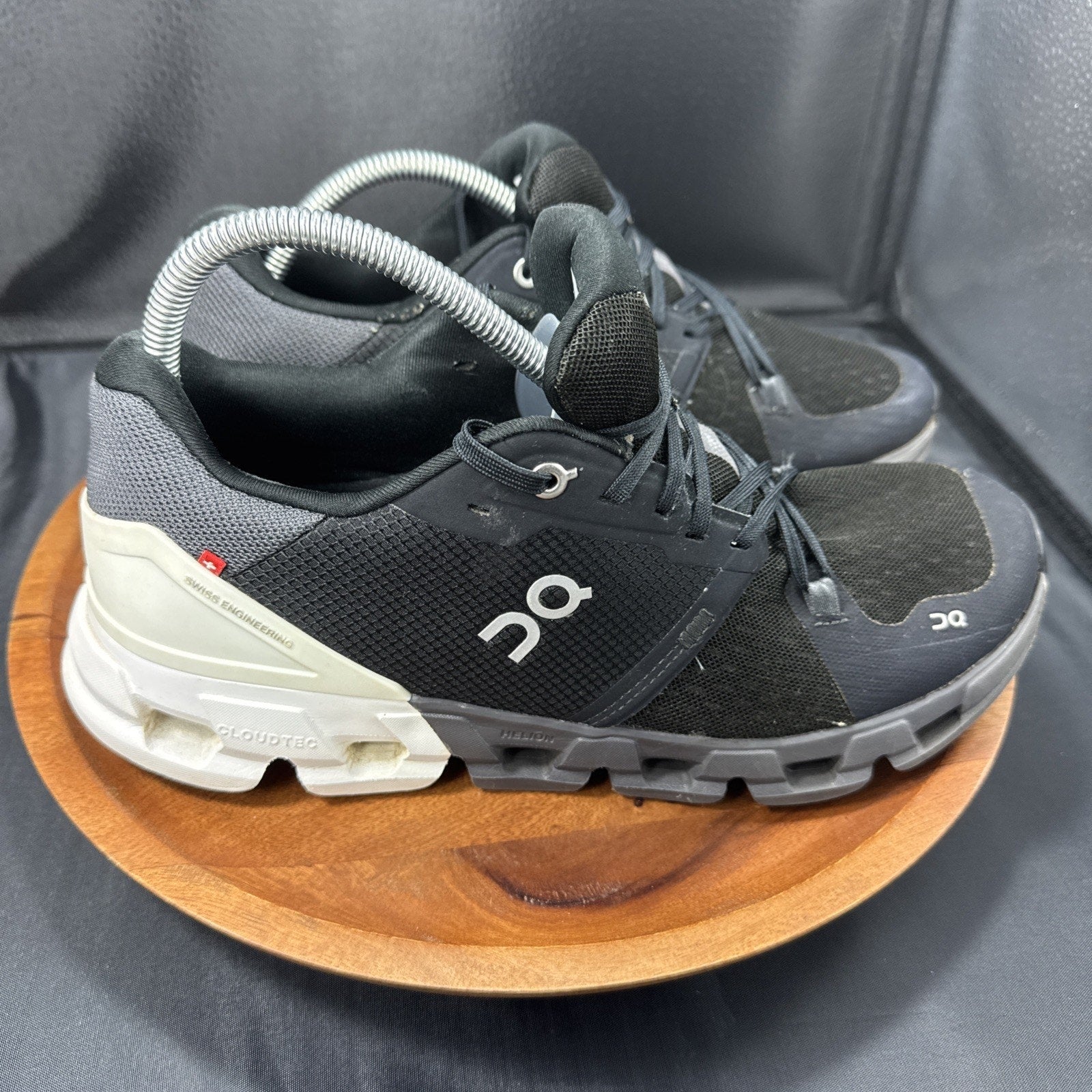 On Cloudflyer 4 Running Shoes Womens Size 10.5 Black White Sneaker 71.9867