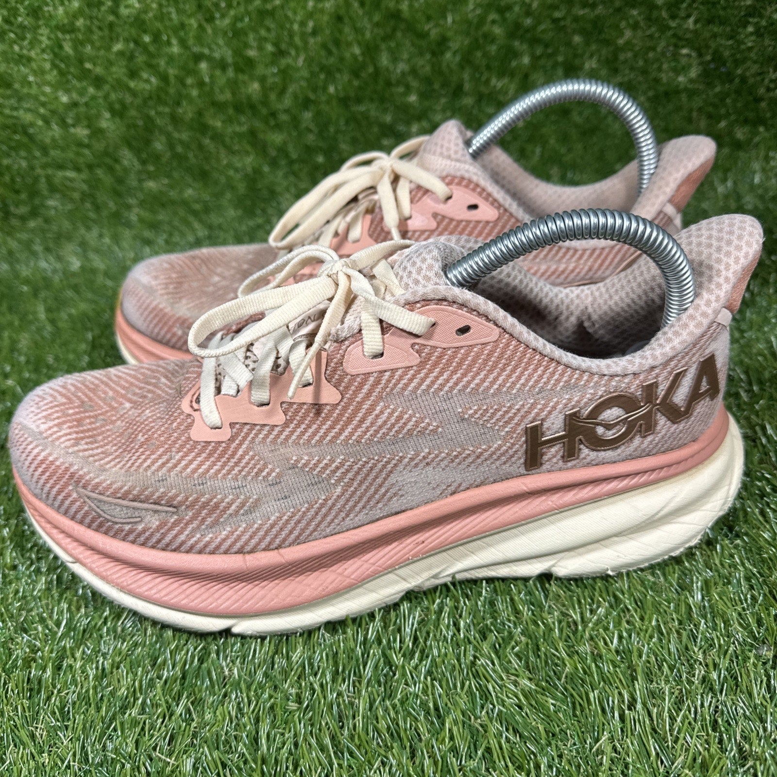 Hoka One One Clifton 9 Sandstone Pink Women's Running Shoes Size 9B 1127896SNC