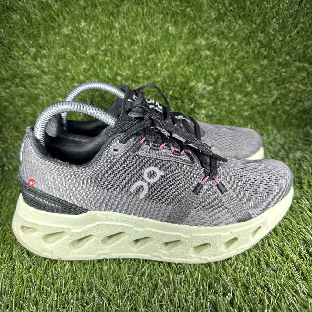 On Cloud Eclipse Shoes Womens Size 8W Rock/Lime Running Sneakers