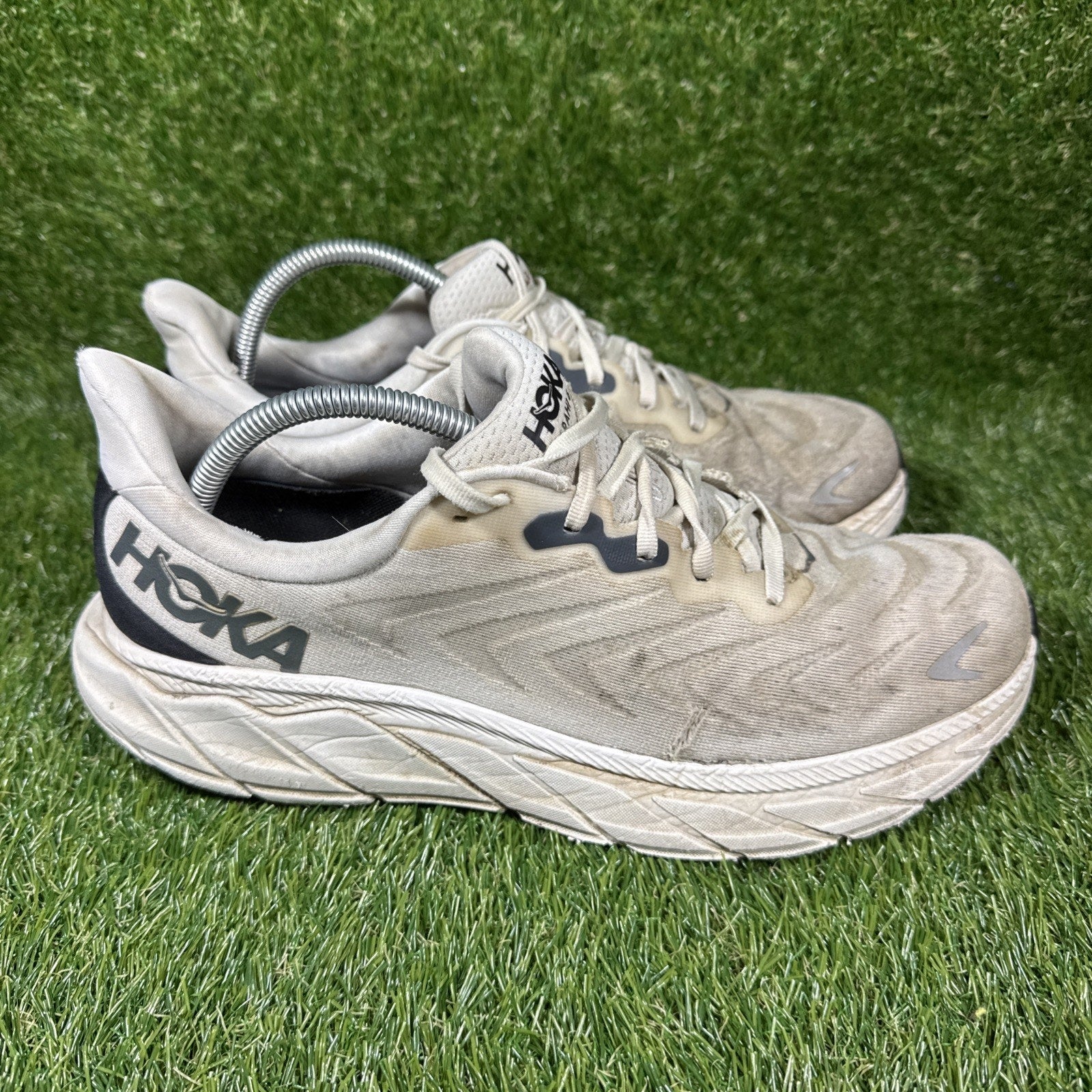 Hoka One One Mens Arahi 6 1123194 BDBSW White Running Shoes Sneakers Size 11 D