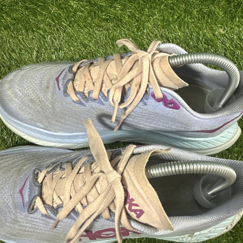 Hoka One One Mach 5 Womens 8B Shoe Purple Running Walking Gym Cushion Sneaker