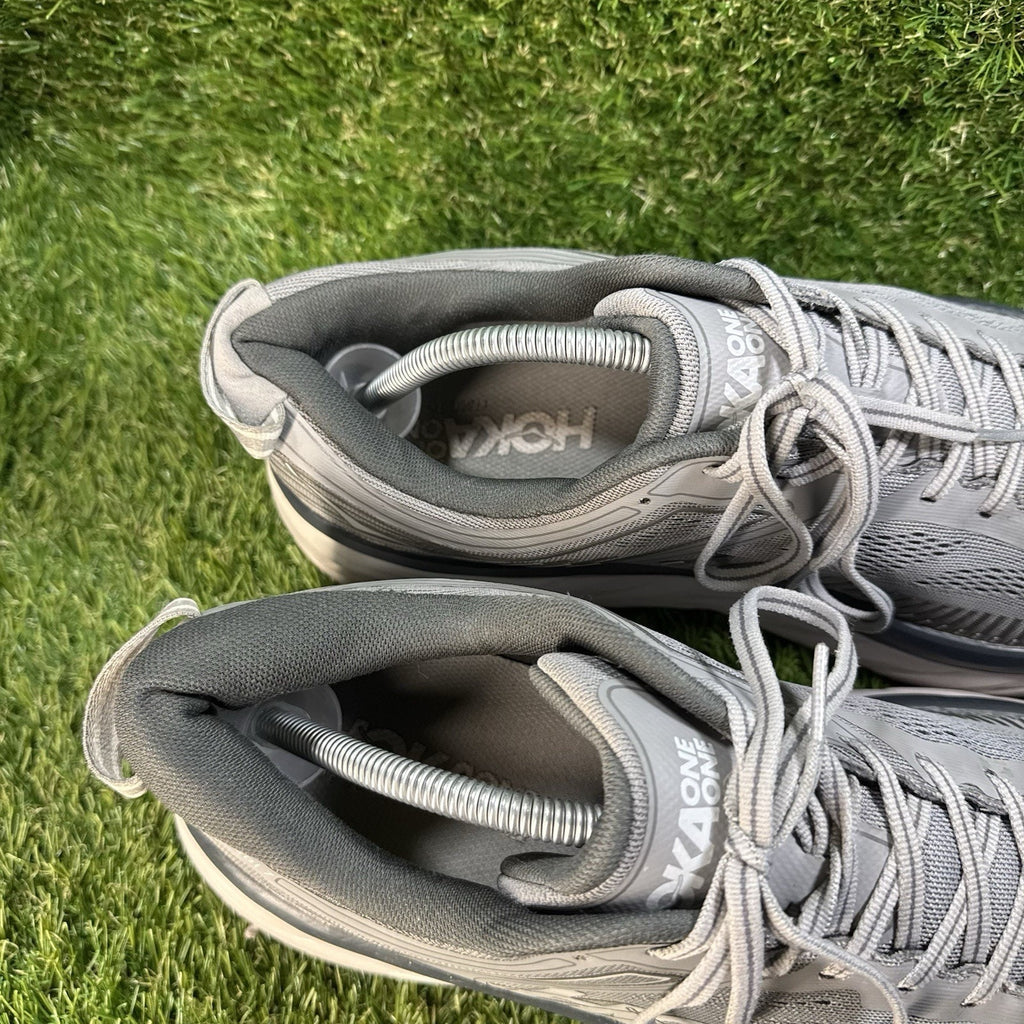 Hoka One One Bondi 7 Men's Size 12 Running Shoes Gray Sneakers Atheistic