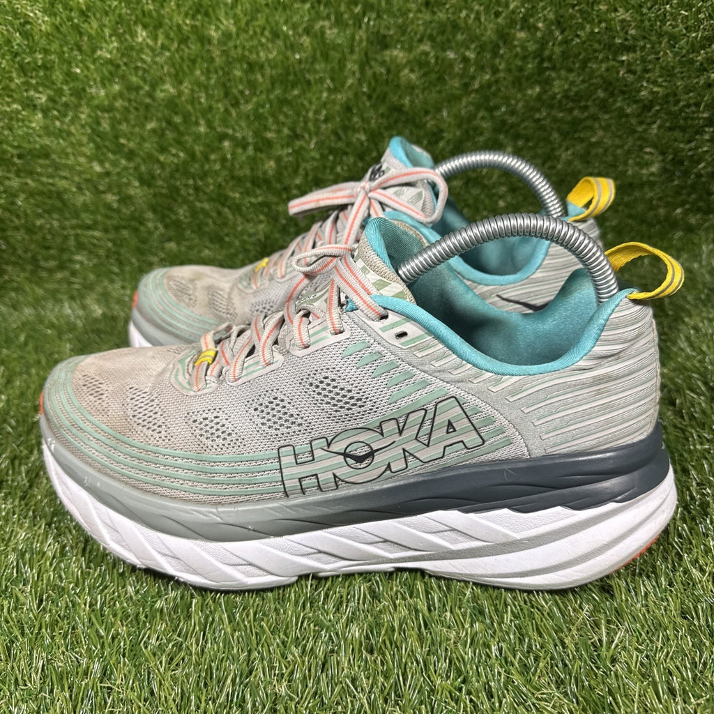 Hoka One One Bondi 6 Running Shoes Women's Size 10 Teal Green Athletic Sneakers