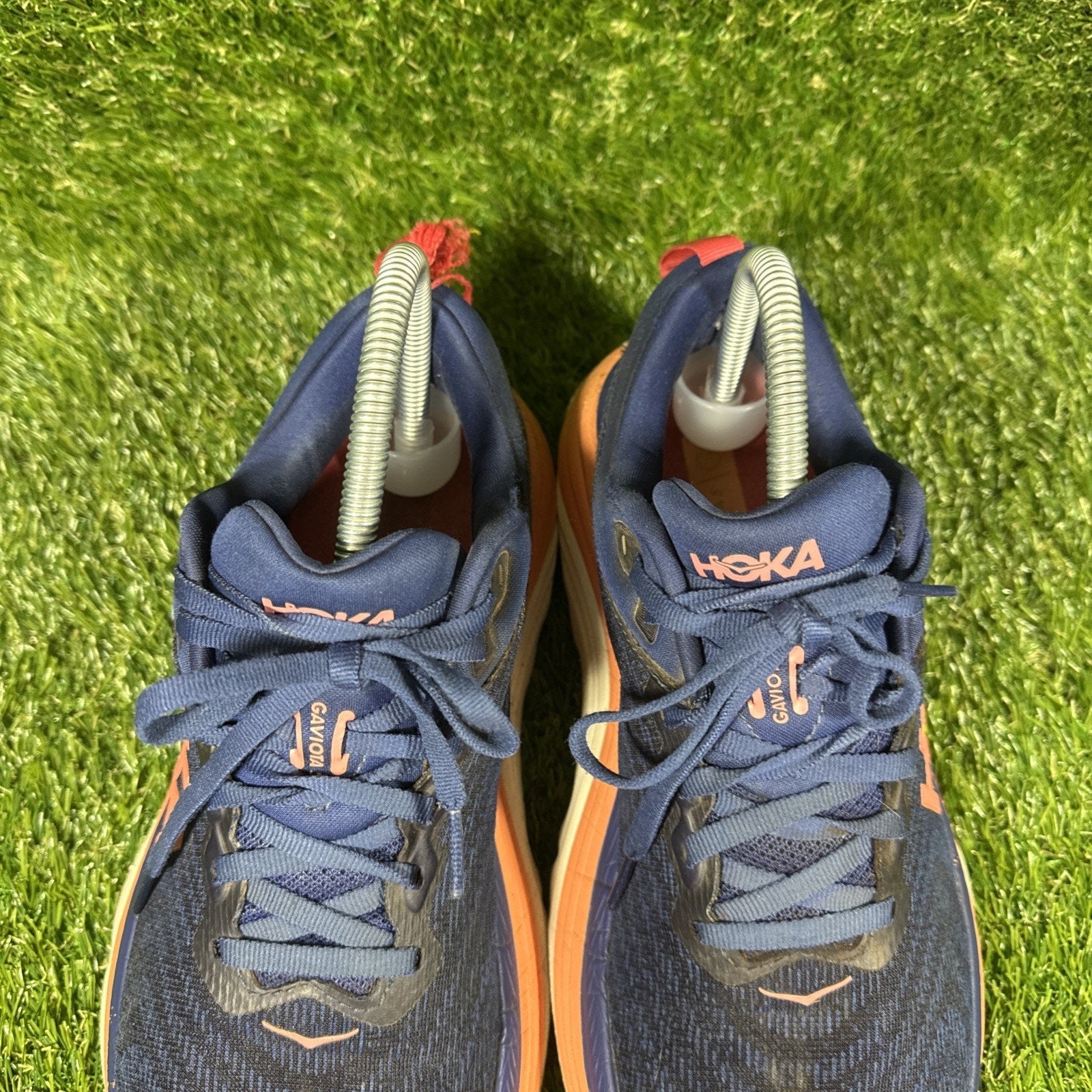 Hoka One One Gaviota 5 Women Size 8B 1134235-EVN Evening Sky Coral Running Shoes