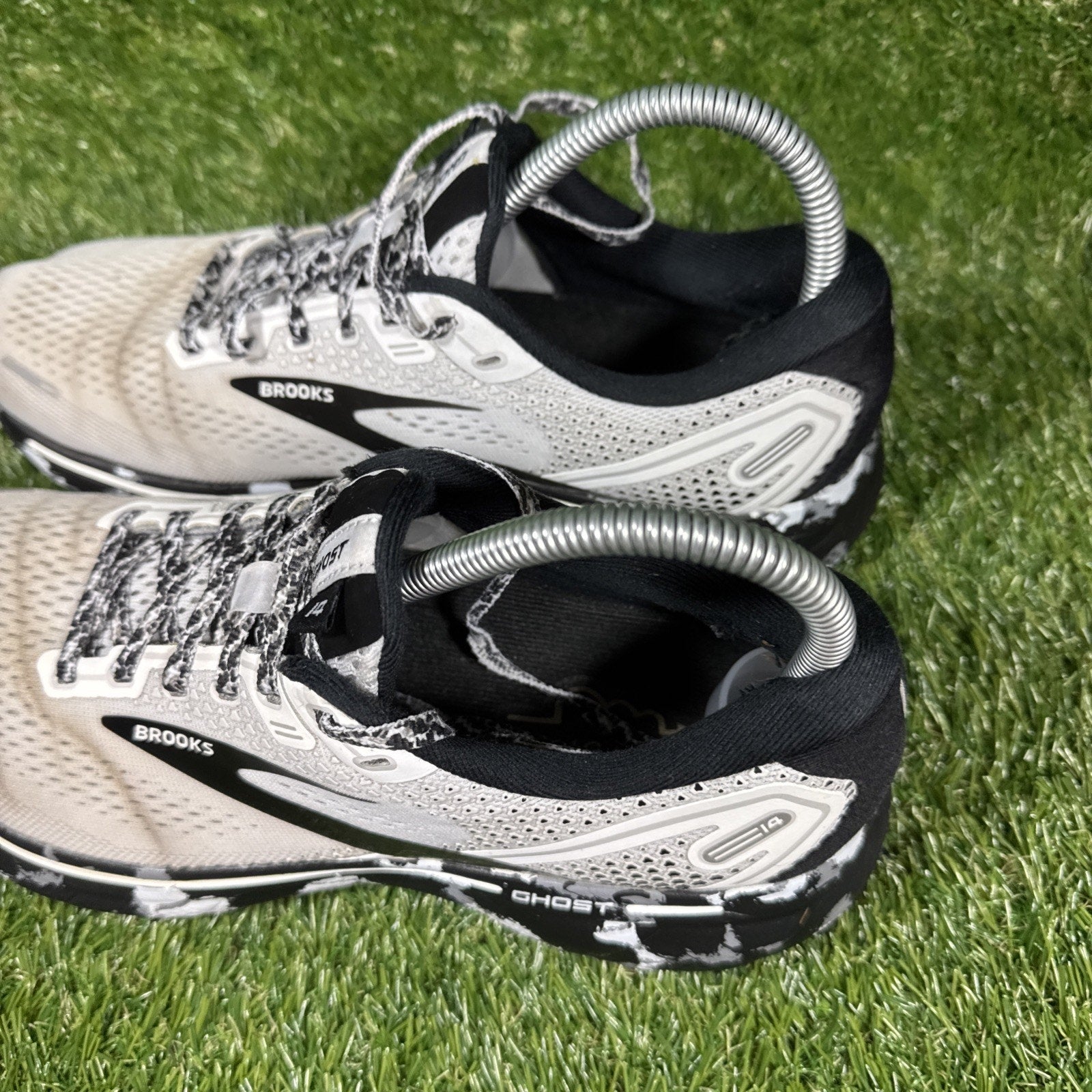 Brooks Ghost 14 Gray Black Womens Size 10 1203561B135 Running Shoes Sneakers