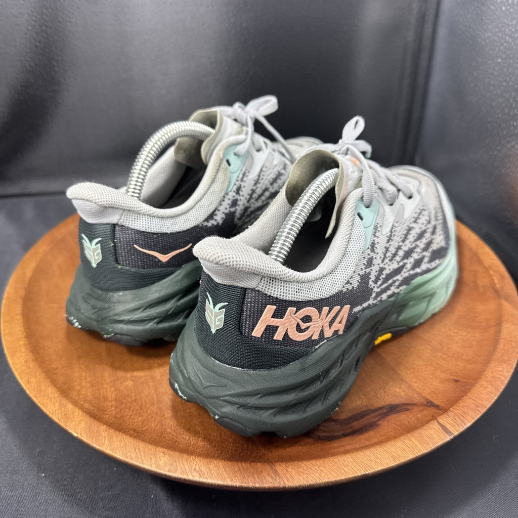 Hoka One One Womens Speedgoat 5 1123158 HMSP Gray Running Shoes Sneakers Size 6B