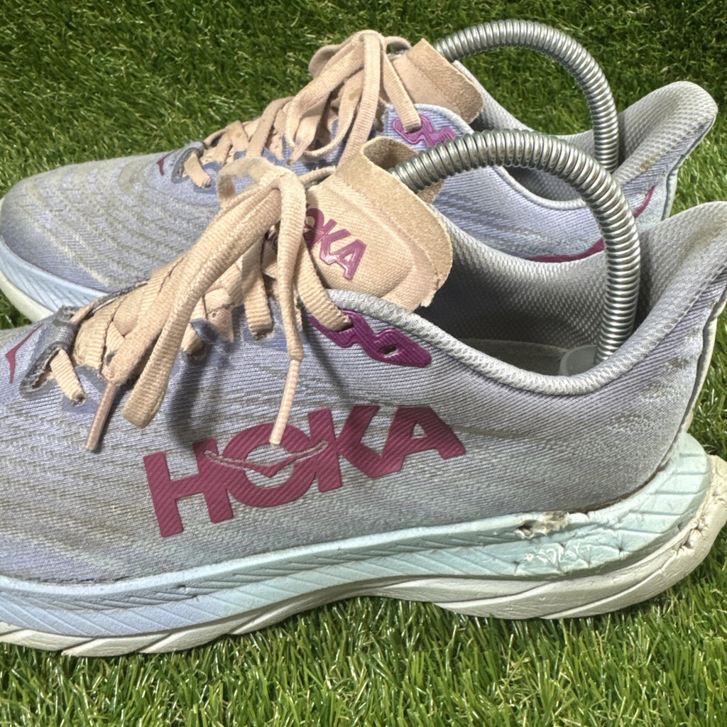 Hoka One One Mach 5 Womens 8B Shoe Purple Running Walking Gym Cushion Sneaker
