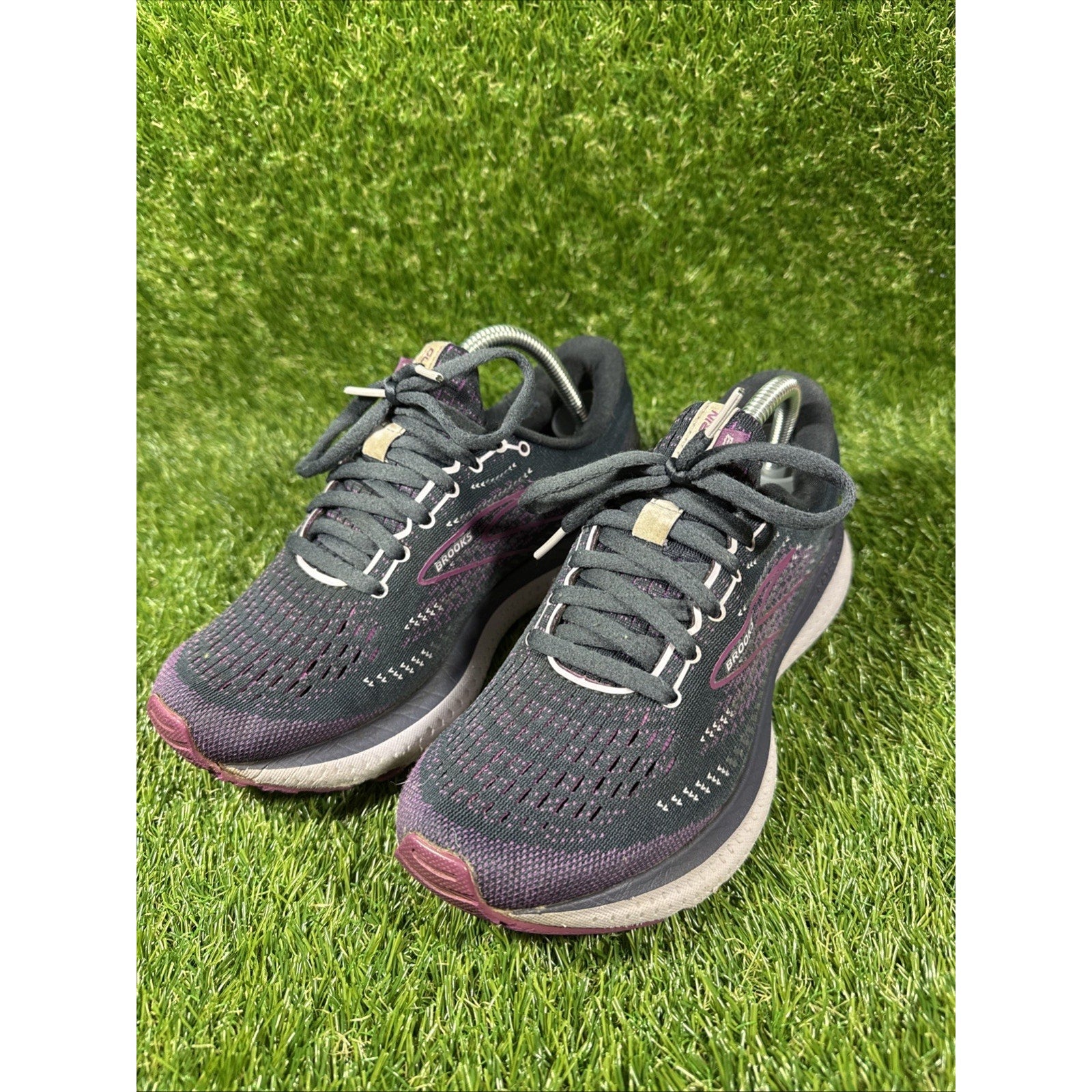 Brooks Womens Glycerin 19 1203431B074 Black Running Shoes Sneakers Size 7 B
