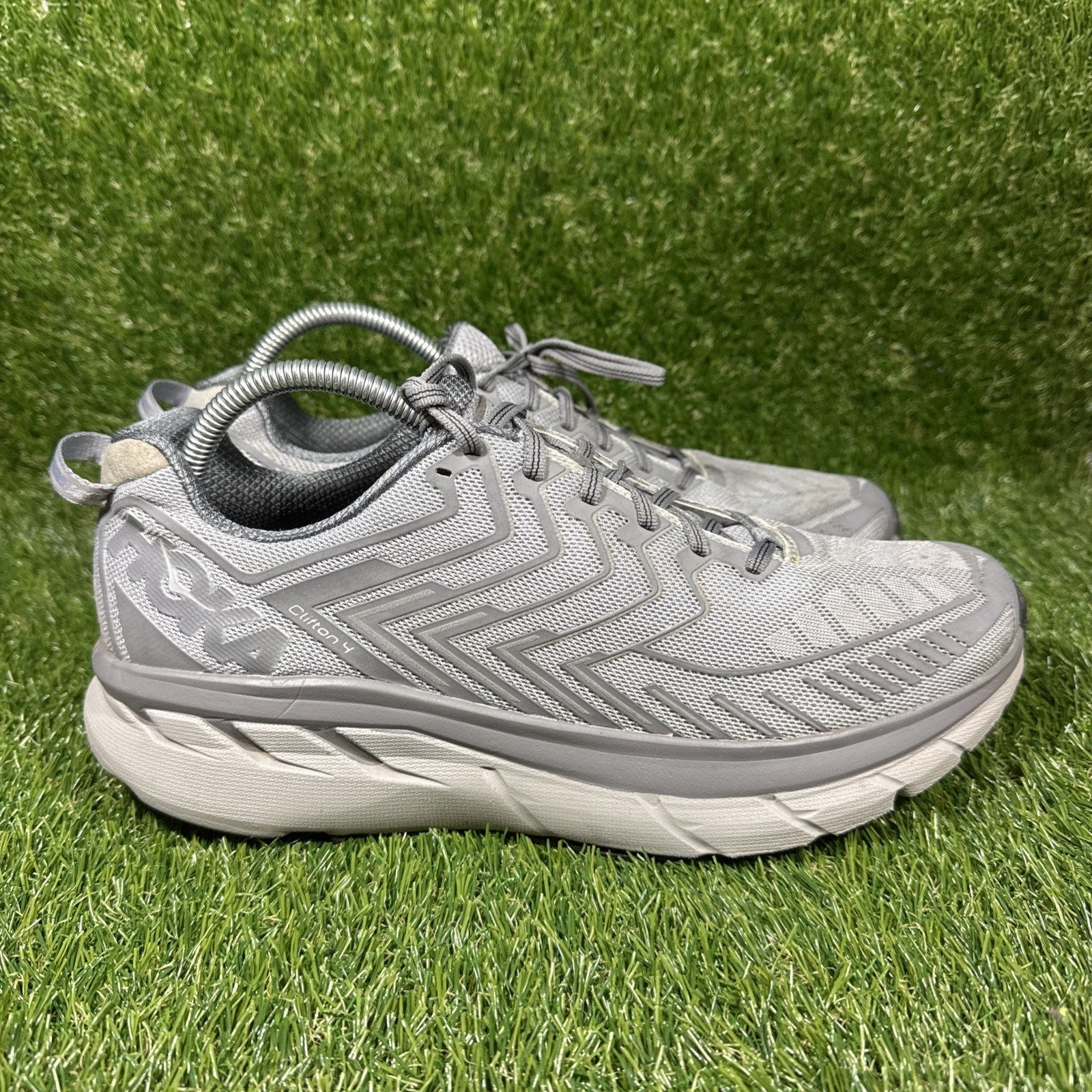 Mens Hoka One One CLIFTON 4 OV OUTDOOR VOICES SILVER GRAY 1108409 SLVR SZ 11
