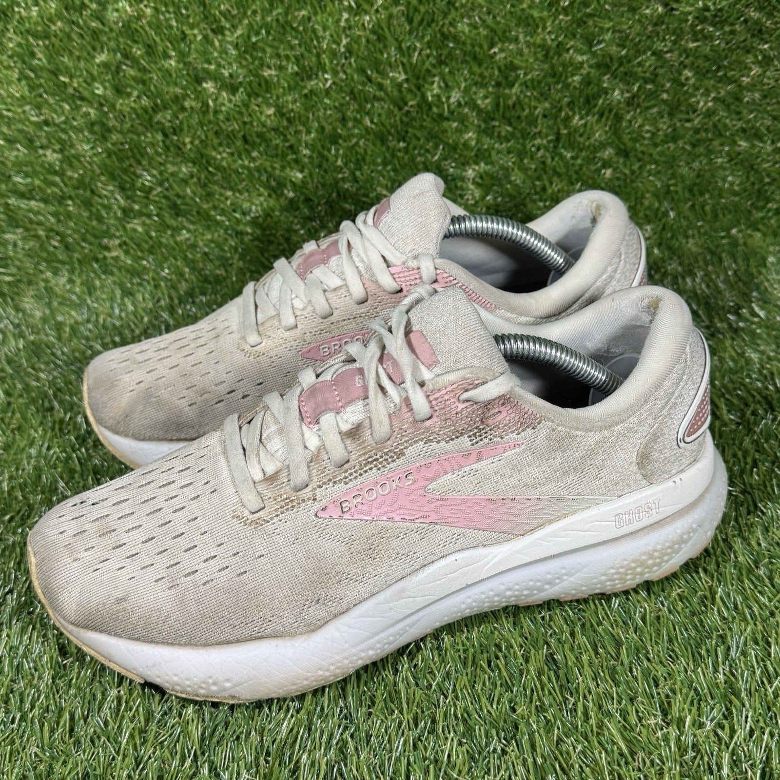 Size 7 - Brooks Ghost 16 Coconut Zephyr White Women's Running Shoes