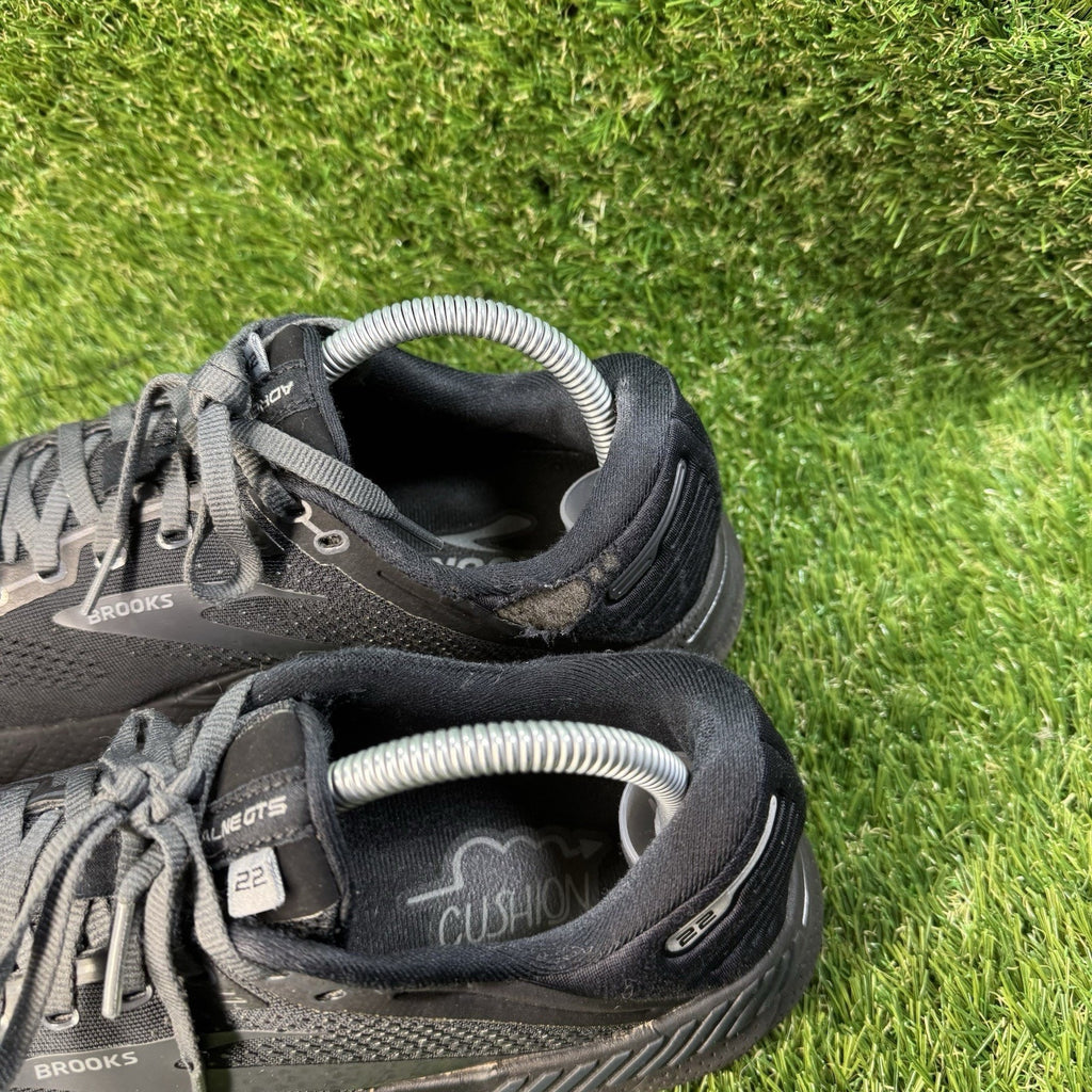 Brooks Adrenaline GTS 22 Womens 9.5 B Triple Black Running Shoes Sneakers
