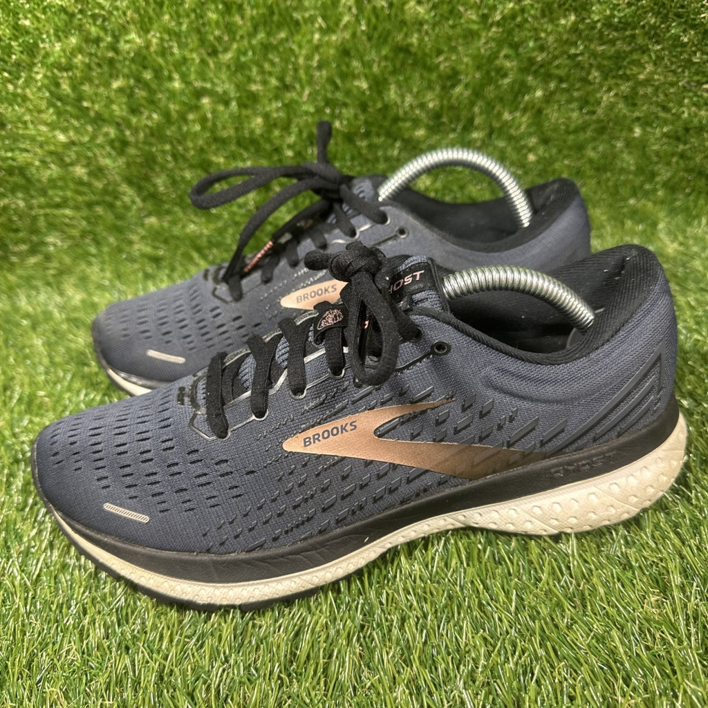 Brooks Womens Ghost 13 1203381B483 Black Running Shoes Sneakers Size 7B