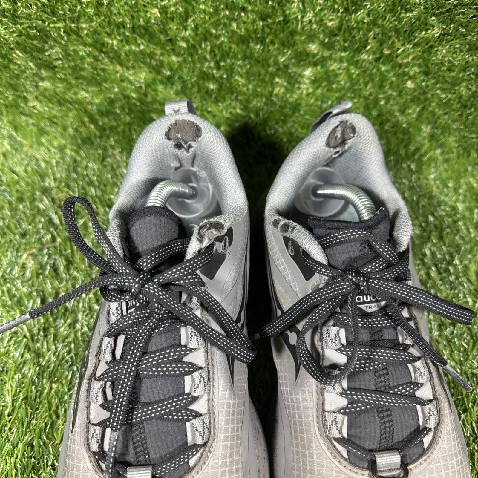 Saucony Peregrine Ice Women Size 7.5 Black Grey Athletic Running Walking Shoes