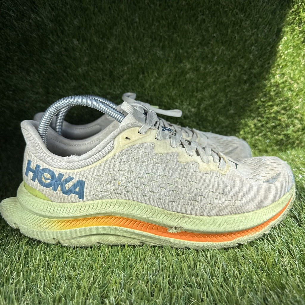 Hoka One One Kawana Running Shoes Mens Size 8.5 White Green Athletic Sneakers