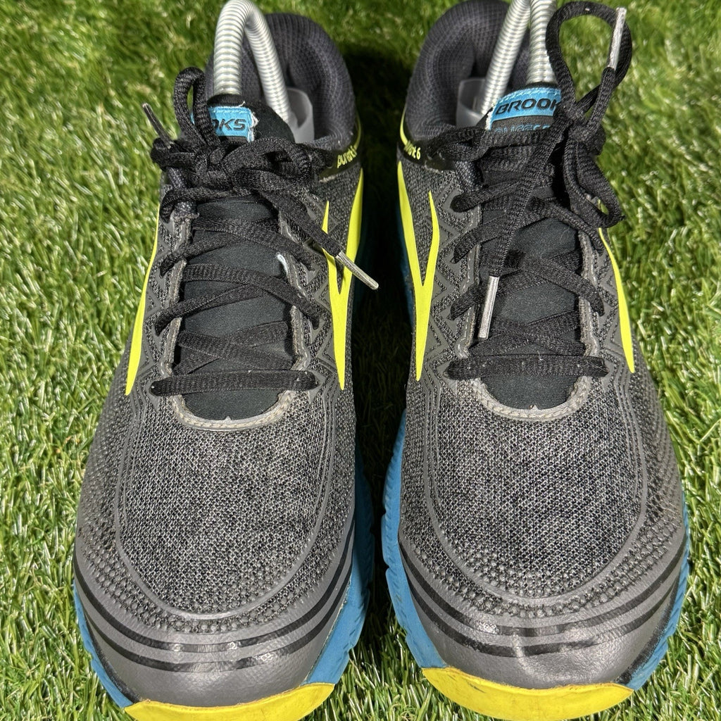 Brooks PureGrit 6 Shoes Mens 7.5 Black Blue Green Trail Jogging Hiking Trainer