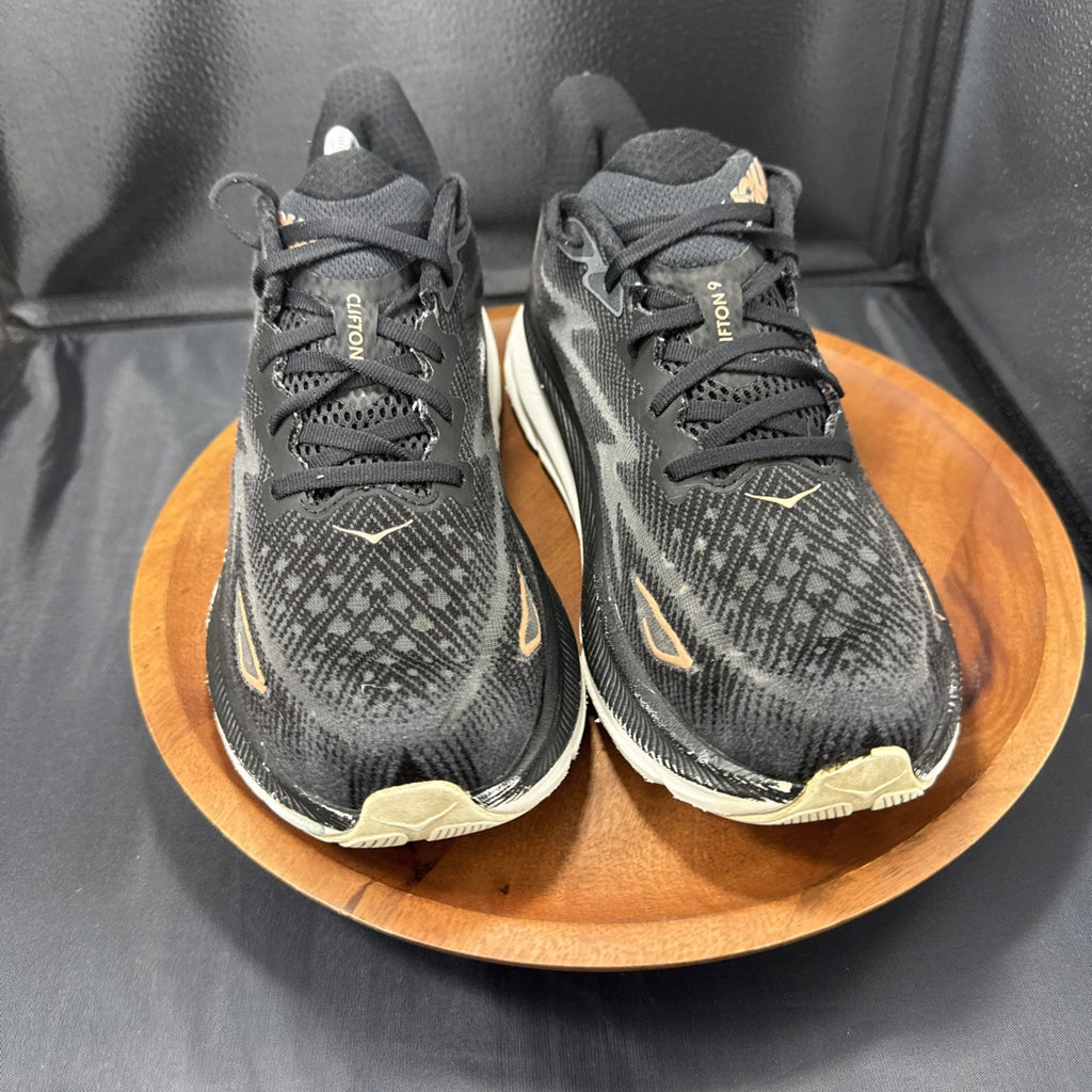 Size 11B W - Hoka One One Clifton 9 Black Rose Gold (Women's) - 1127896 BRGL