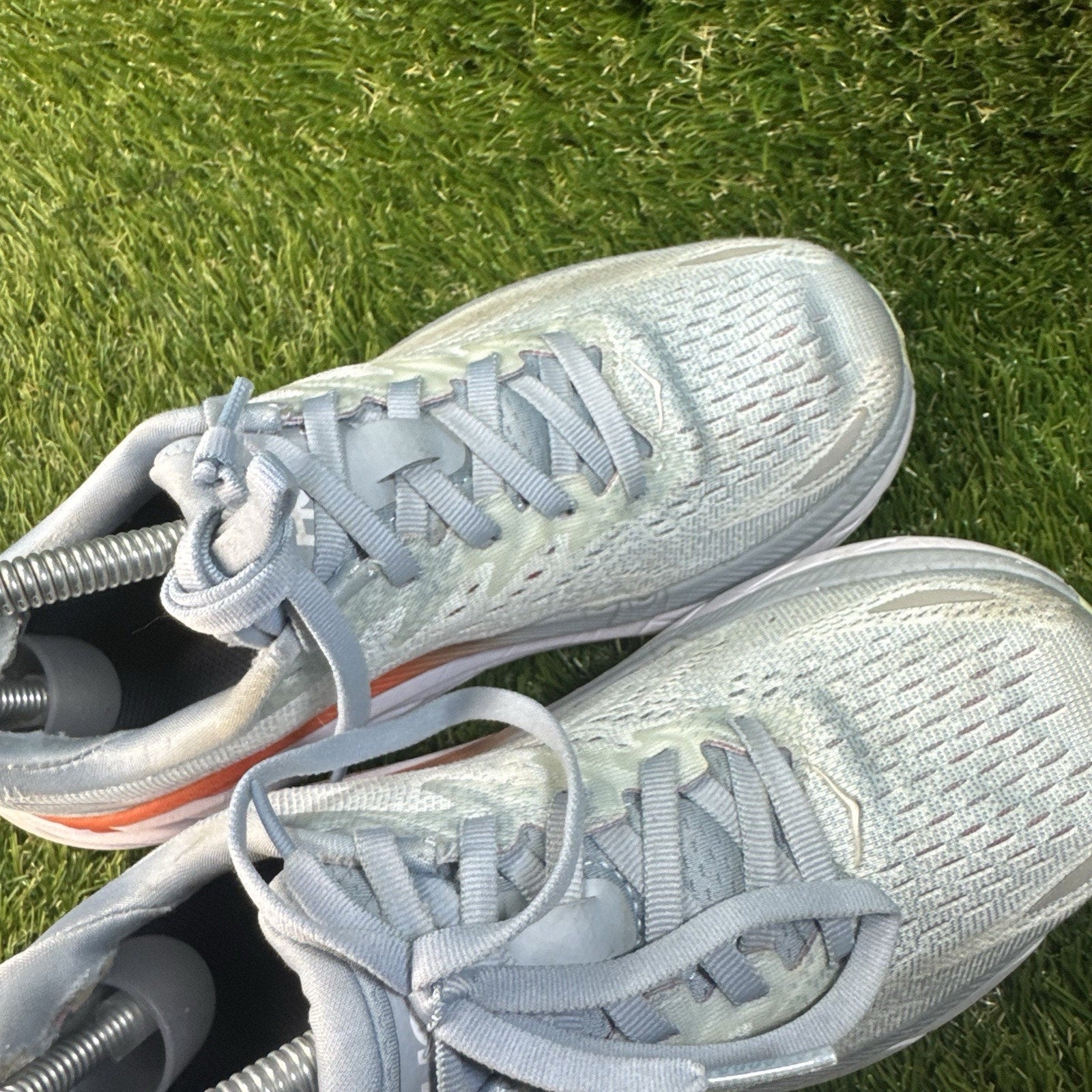 Hoka One One Clifton 8 Womens Size 6D Blue White Athletic Running Shoes Sneakers