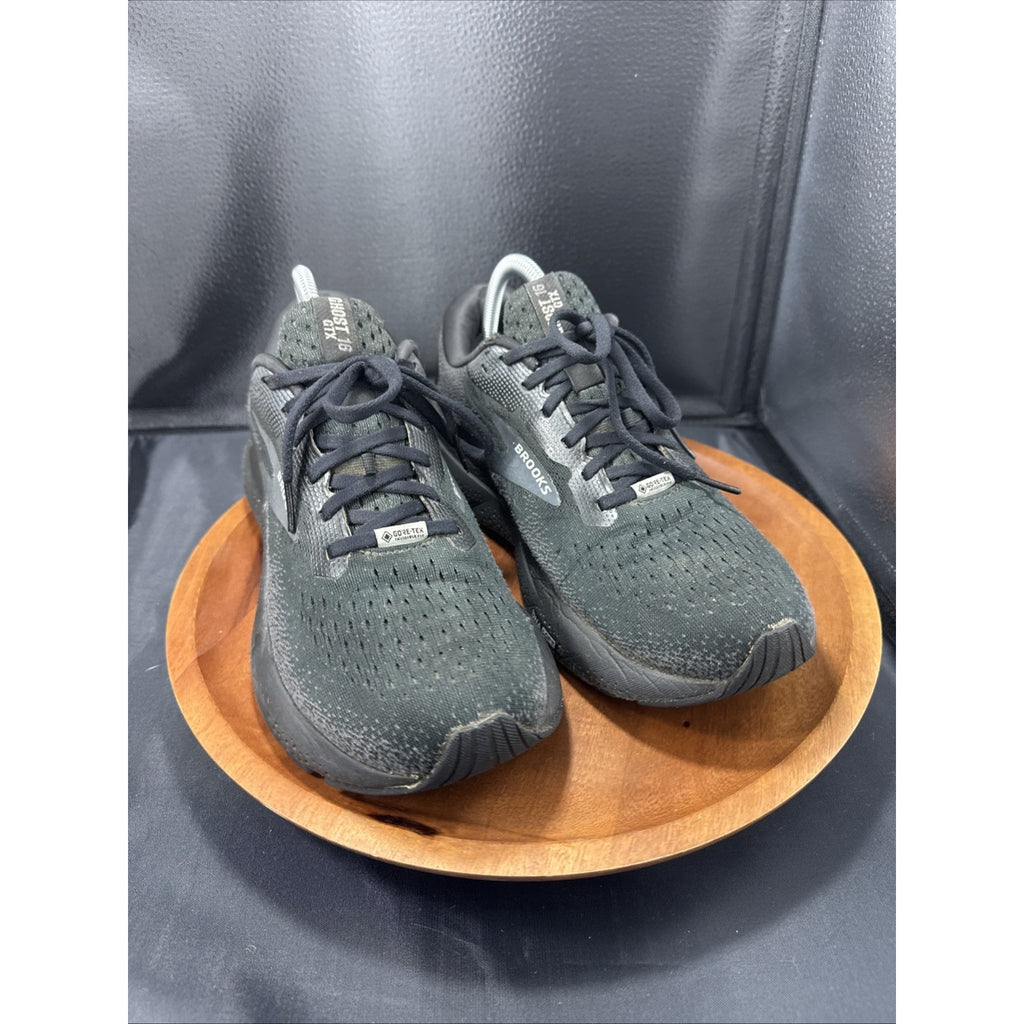 Size 10 - Brooks Ghost 16 GORE-TEX Black Ebony Running Shoes Good Condition