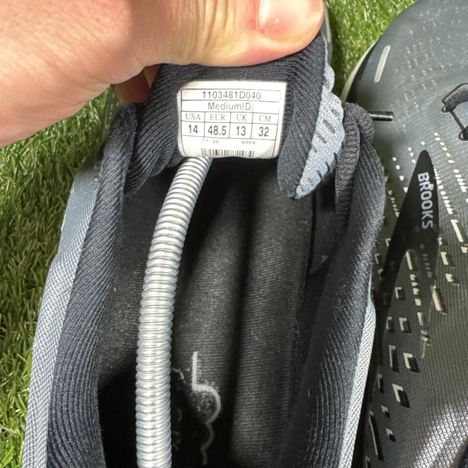 Brooks Mens Ghost 13 1103481D040 Gray Running Shoes Sneakers Size 14D