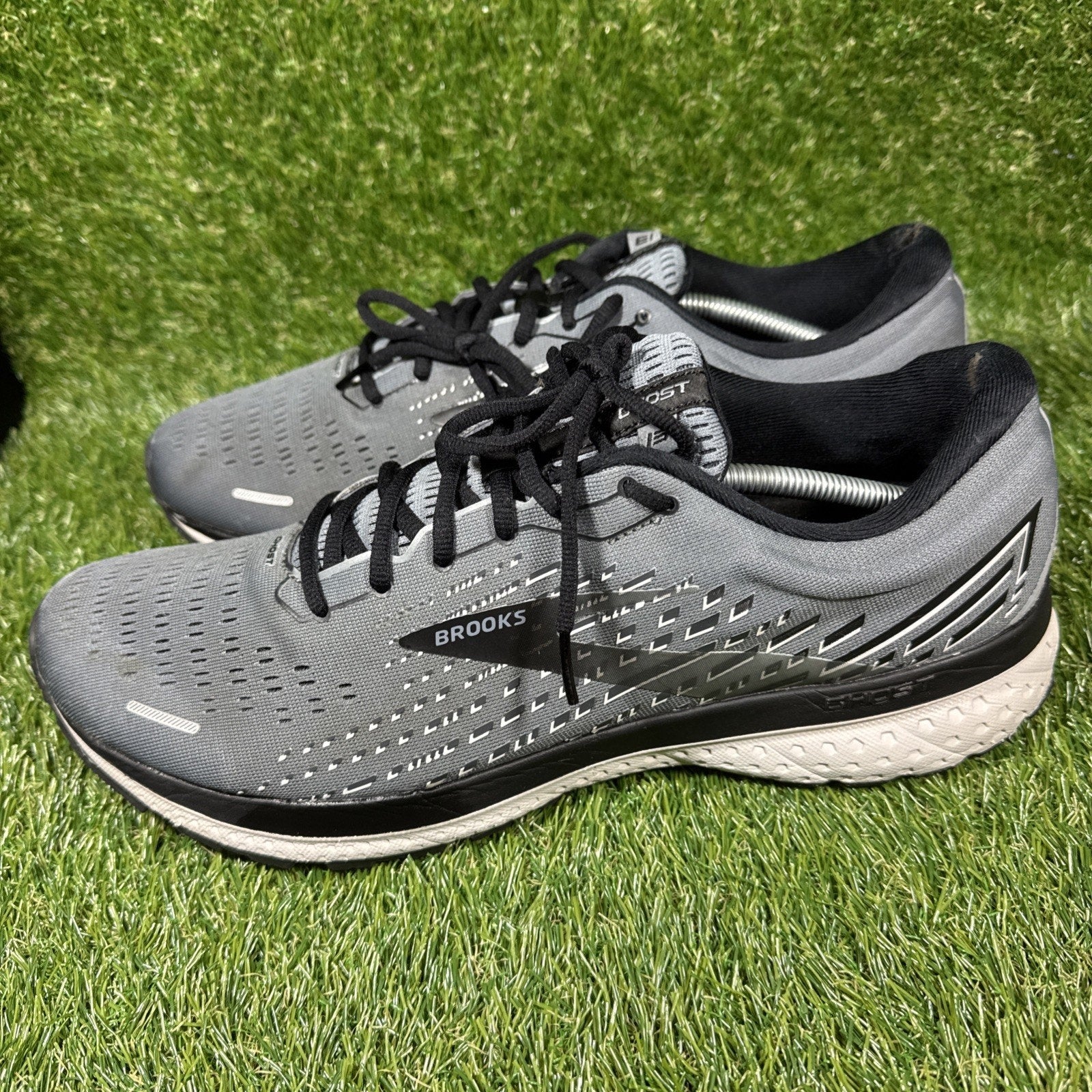 Brooks Mens Ghost 13 1103481D040 Gray Running Shoes Sneakers Size 14D