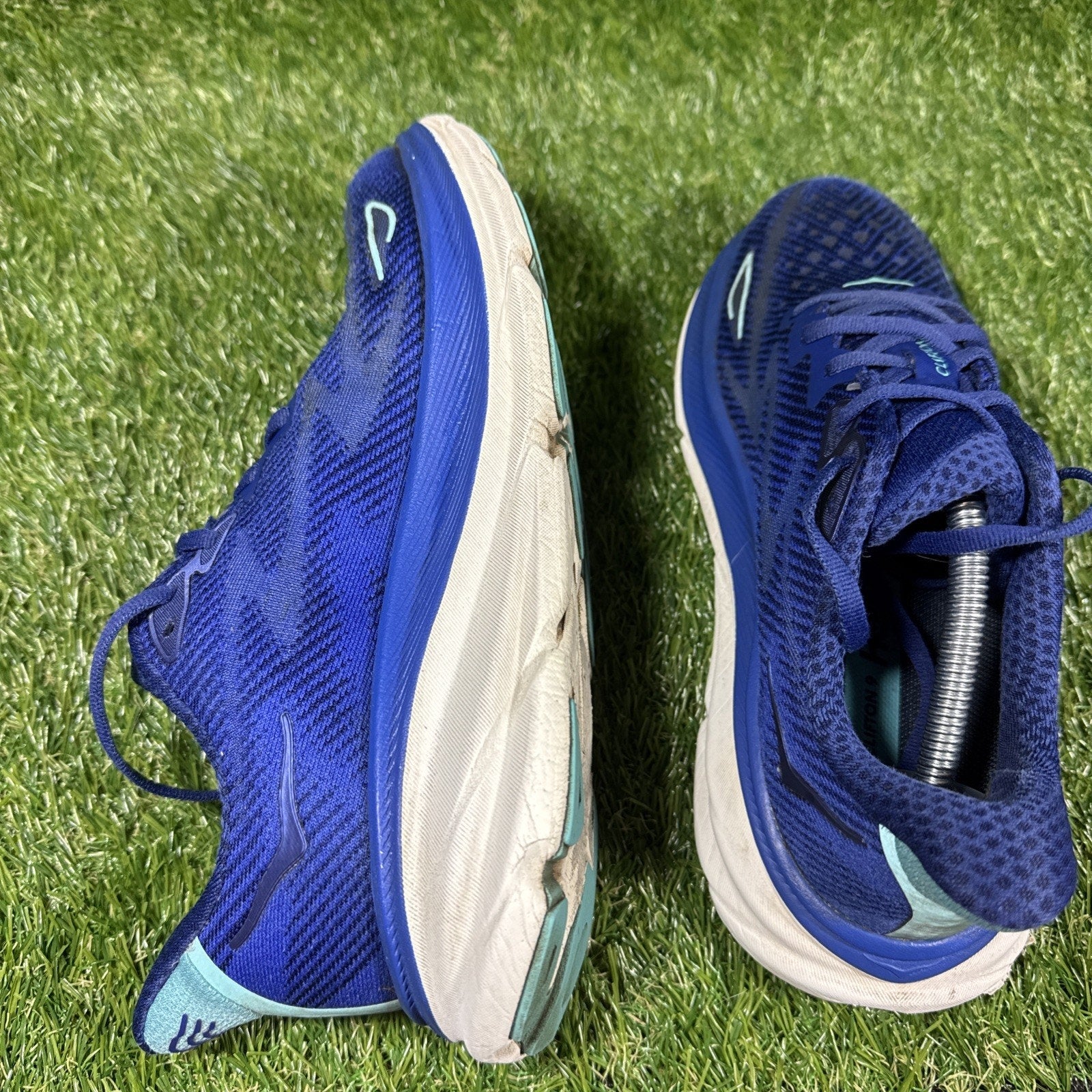 HOKA ONE ONE Clifton Running Sneakers Women 7B Blue/Aqua Casual Athletic Shoes