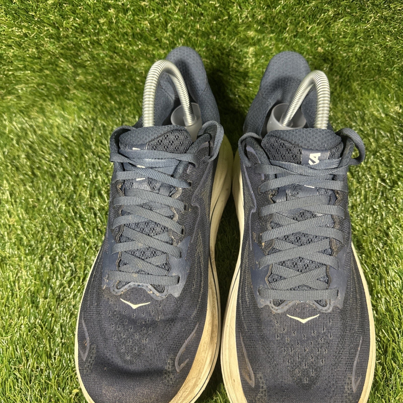 Hoka One One Trainers Mens Size US 7.5 Clifton 10 Navy White Road Running Shoes