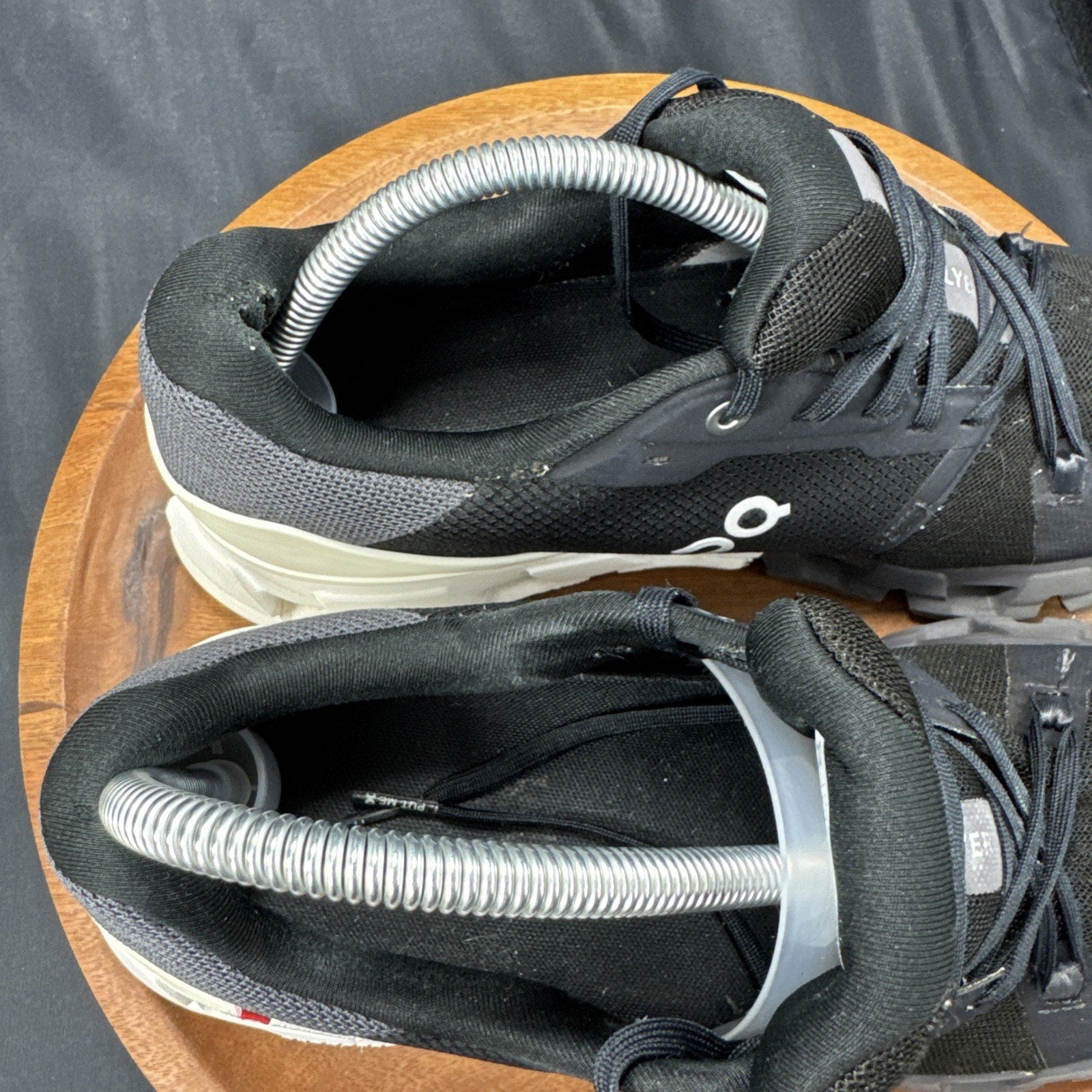 On Cloudflyer 4 Running Shoes Womens Size 10.5 Black White Sneaker 71.9867