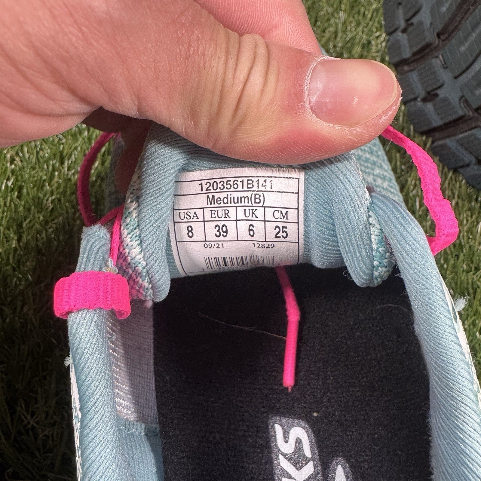 Brooks Ghost 14 Womens Running Shoes Teal Pink Black 1203561B141 Size 8B