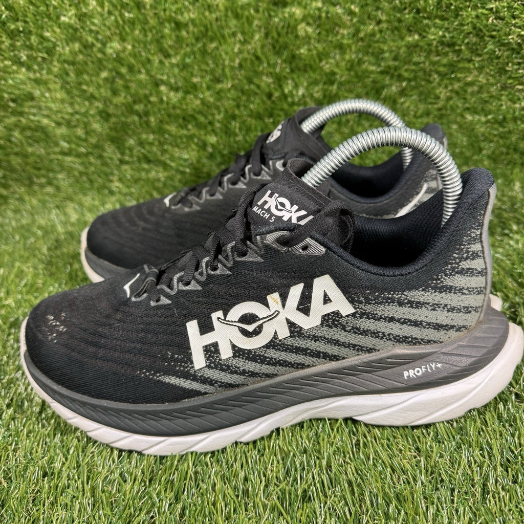 Hoka One One Mach 5 Women's Black and White Sneaker Size 7.5b #1127894 BCSTL