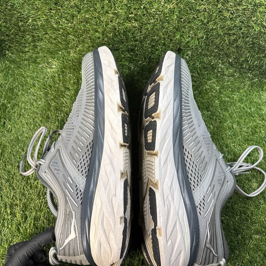Hoka One One Bondi 7 Men's Size 12 Running Shoes Gray Sneakers Atheistic