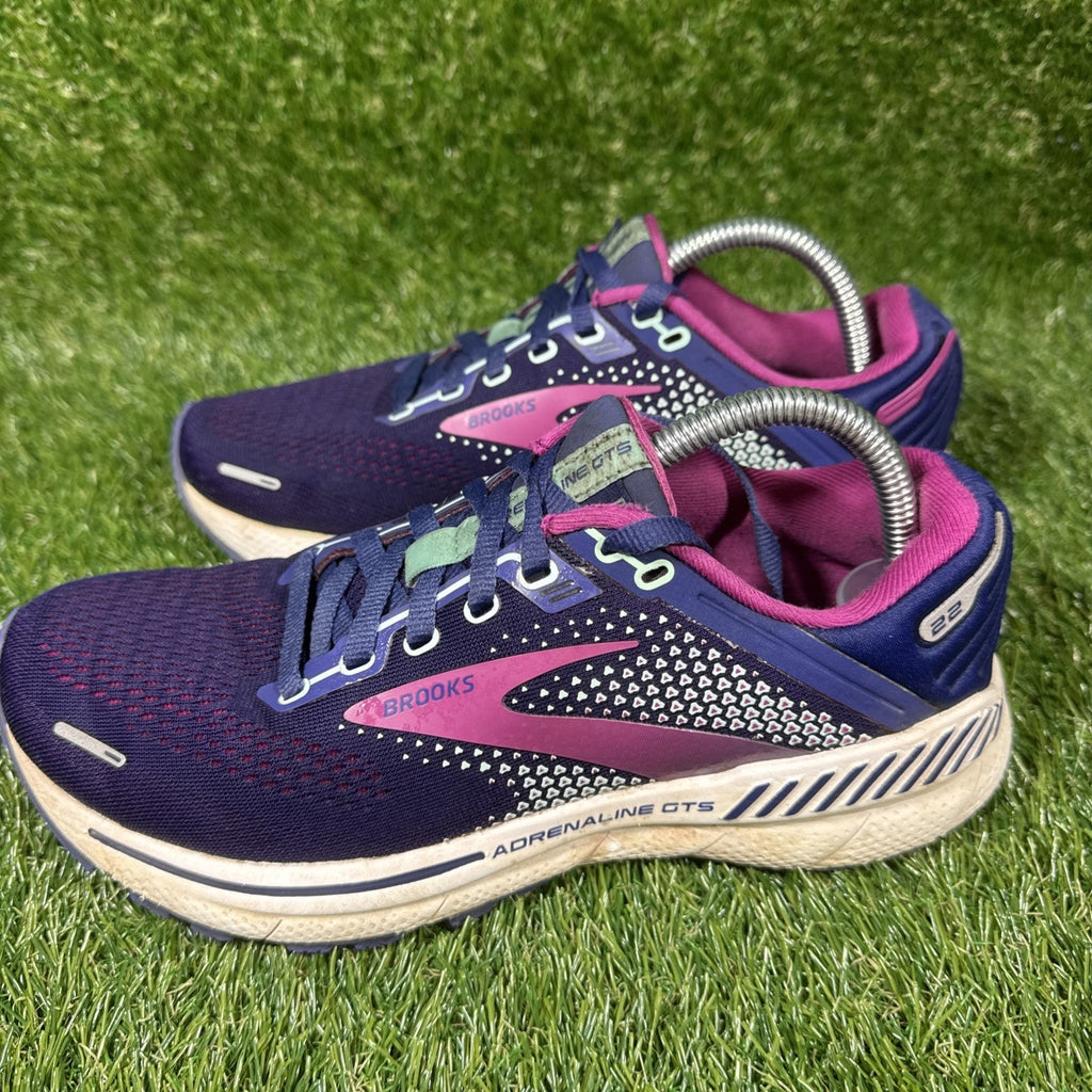 Brooks Adrenaline GTS 22 Running Shoes Black/Purple/Coral US Women’s 7 Great!