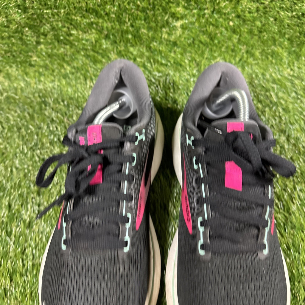 Brooks Ghost 14 Womens Size 8.5 Black Pink Walking Running Shoes Sneakers