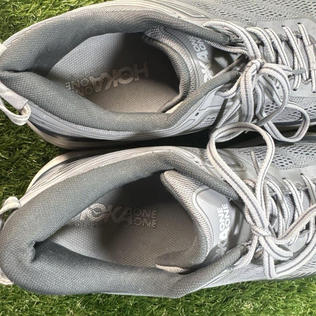 Hoka One One Bondi 7 Men's Size 12 Running Shoes Gray Sneakers Atheistic