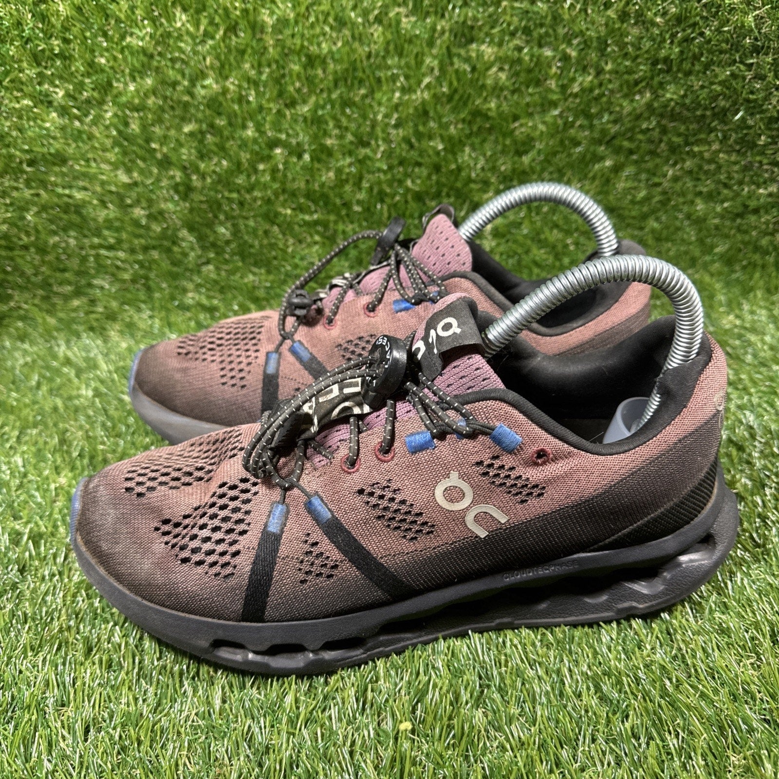 On Cloudsurfer 3WD10441509 Women 8.5 Running Shoes Black Cobalt Athletic Sneaker