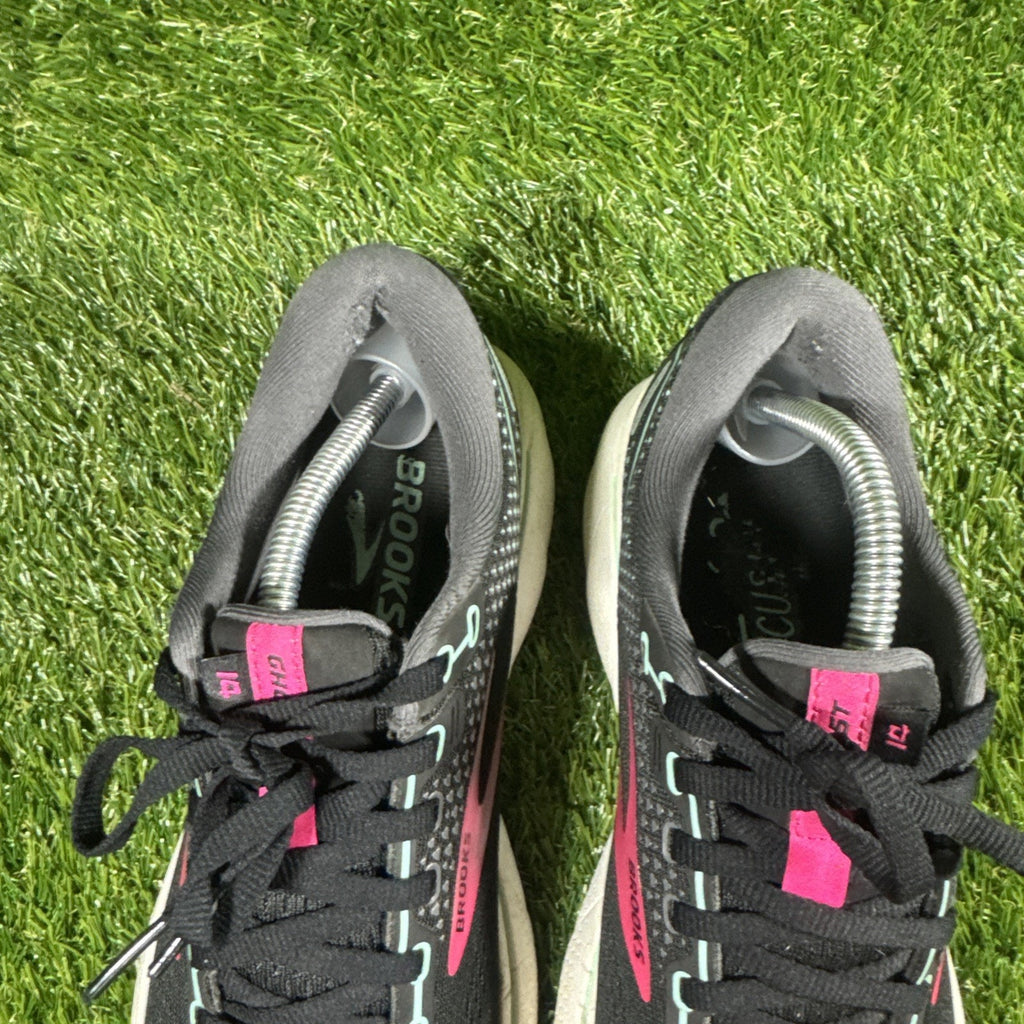 Brooks Ghost 14 Womens Size 8.5 Black Pink Walking Running Shoes Sneakers