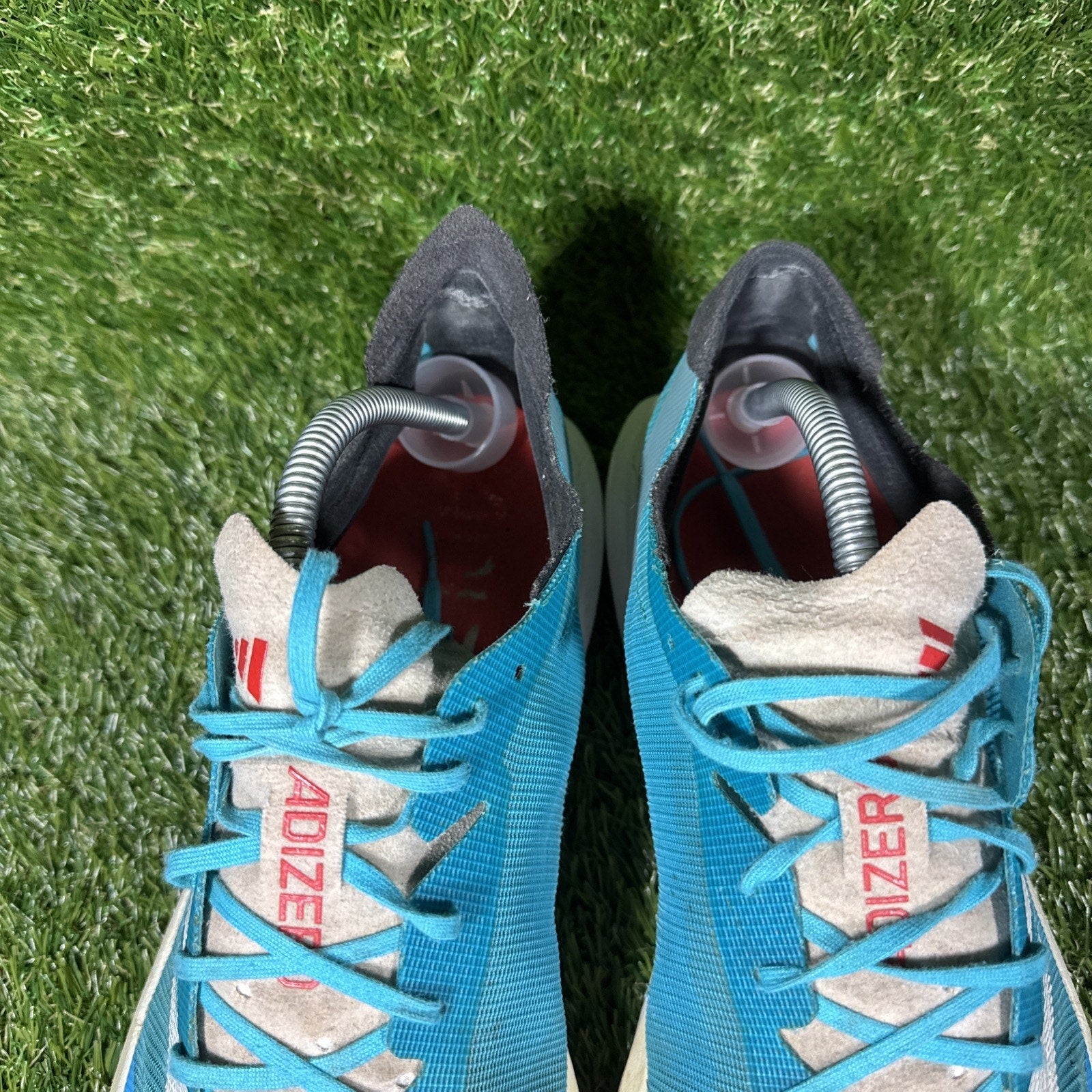 Adidas Adizero Adios 8, Men's Size 11 Medium, Lucid Cyan/White/Red