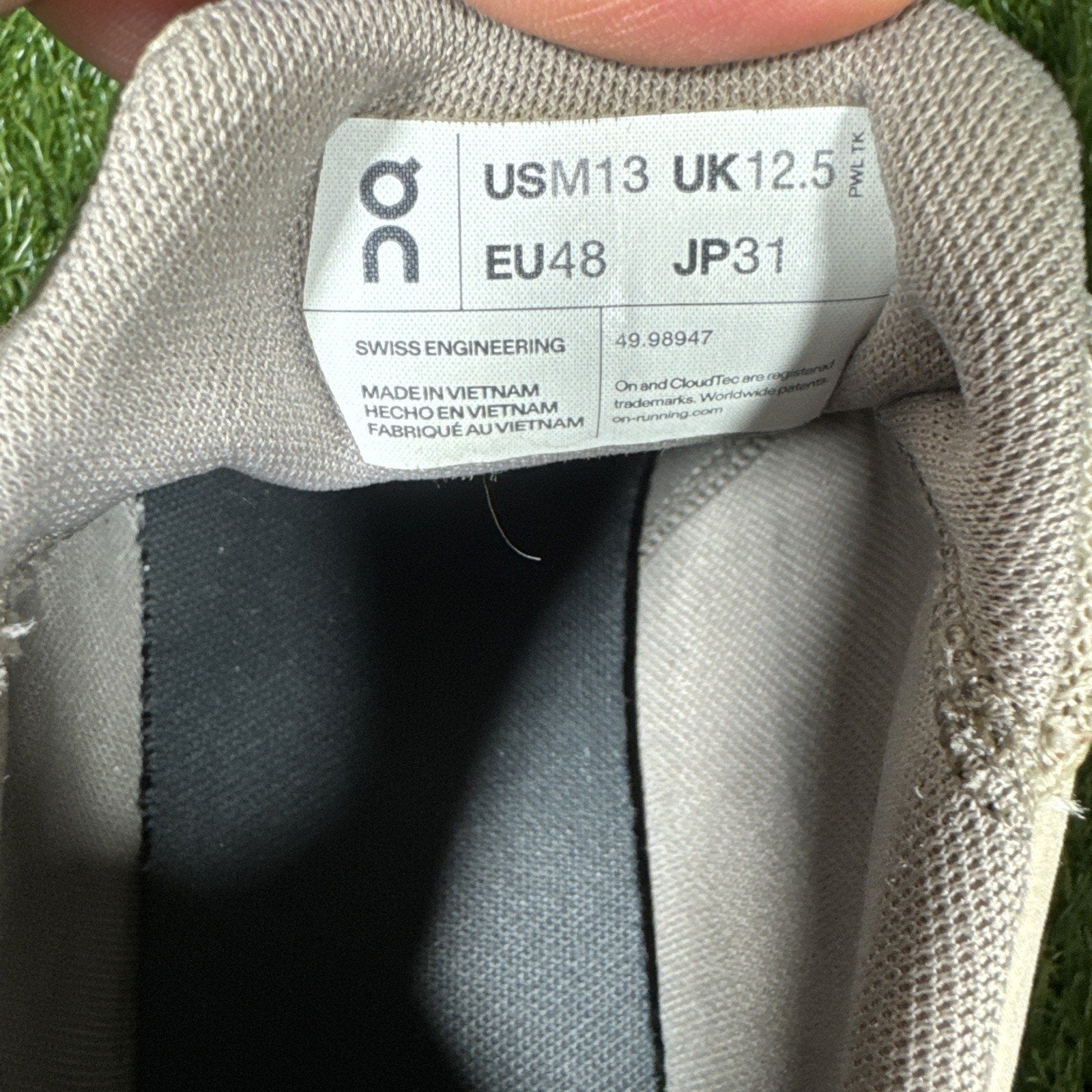 On Cloudaway Ivory Pearl Men’s Size 13 Athletic Running Walking Shoes Sneakers