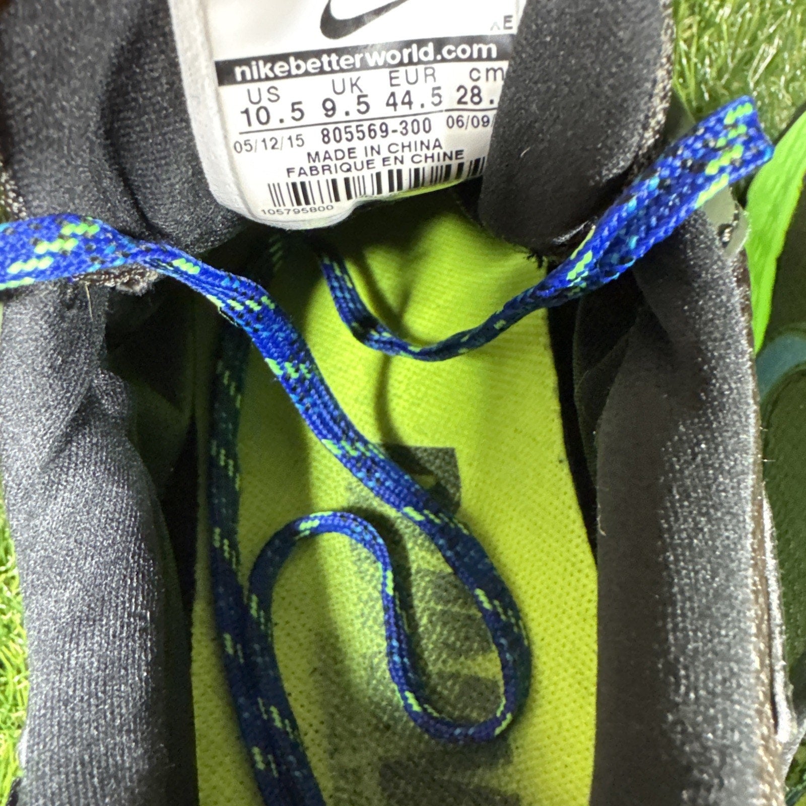 Men’s Nike Zoom Wildhorse 3 Size 10.5 Black Blue Gray 805569-001 Running Shoes