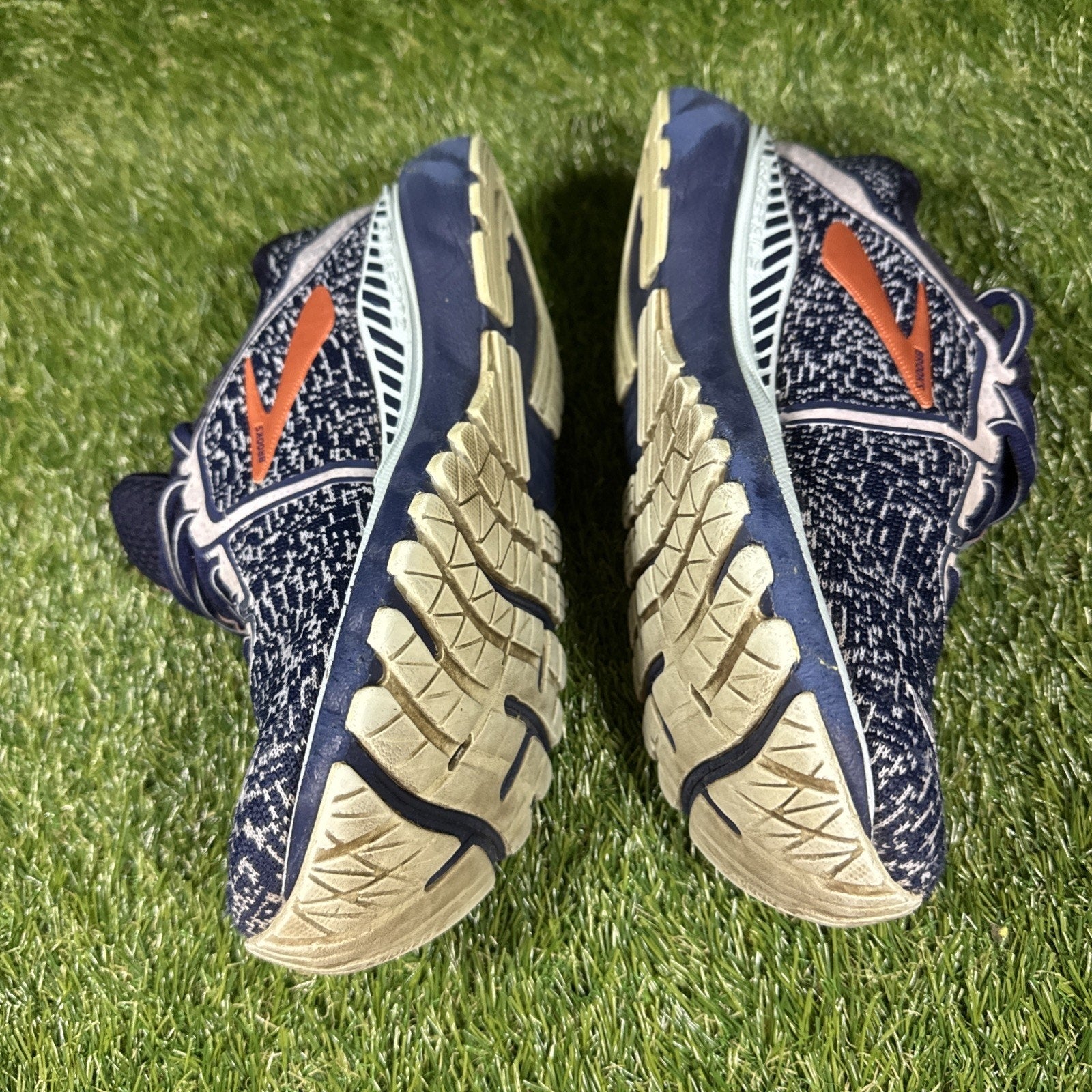 Women's Brooks Adrenaline 20 GTS XX Running Shoes Size 7 Navy Woven Athletic Gym