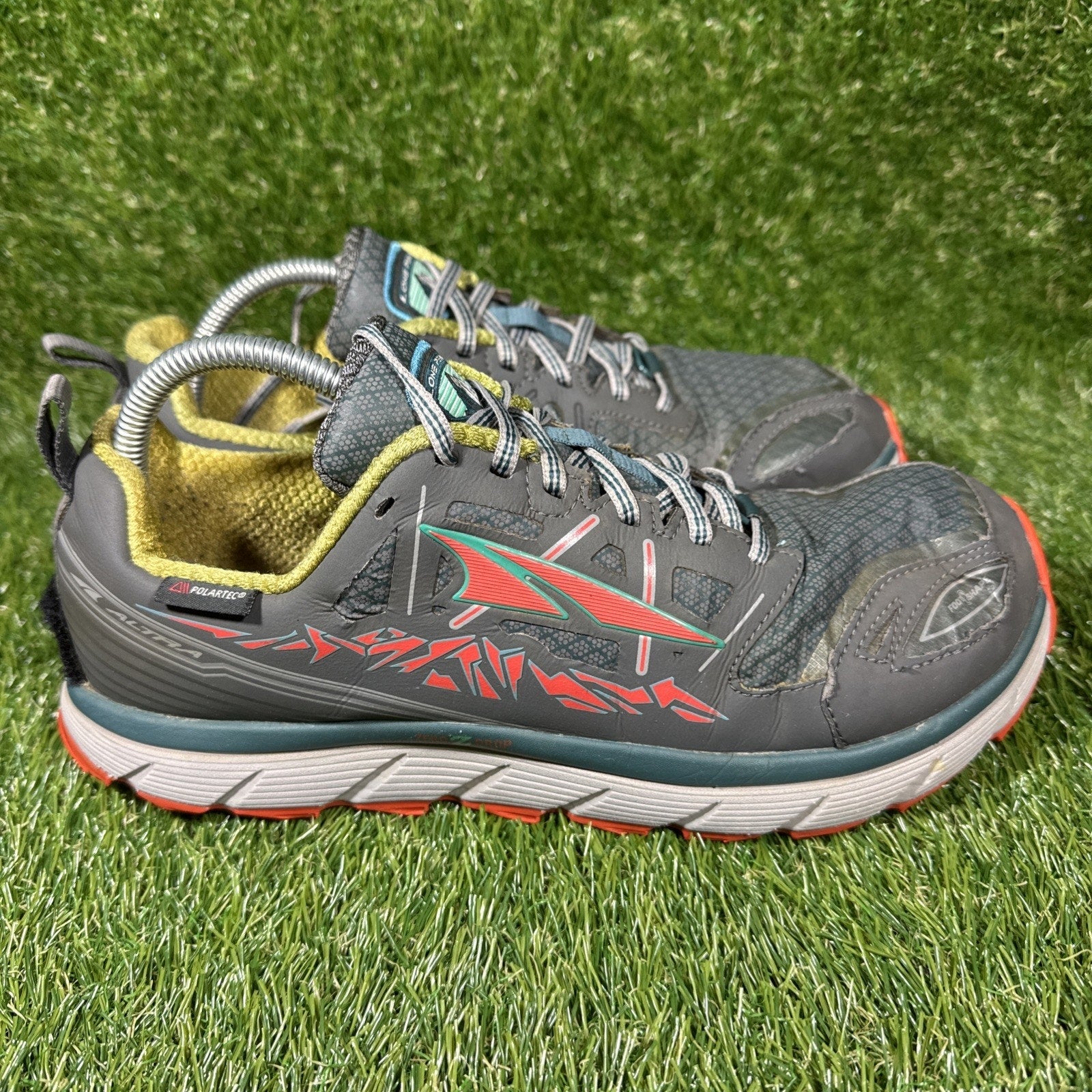 Altra Lone Peak 3 Zero Drop Trail Running Shoe Gaiter Trap Green Sz 10.5 Womens