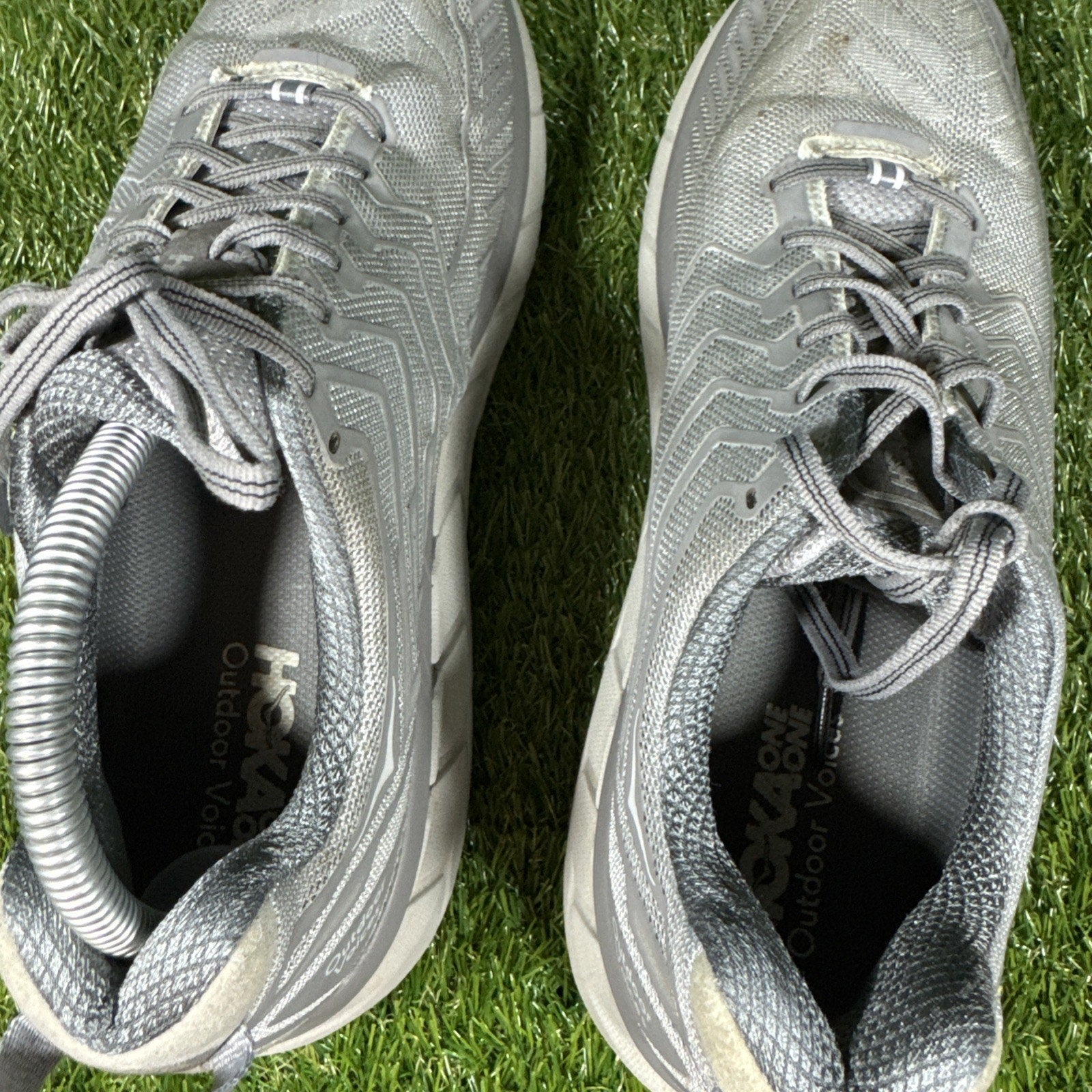 Mens Hoka One One CLIFTON 4 OV OUTDOOR VOICES SILVER GRAY 1108409 SLVR SZ 11