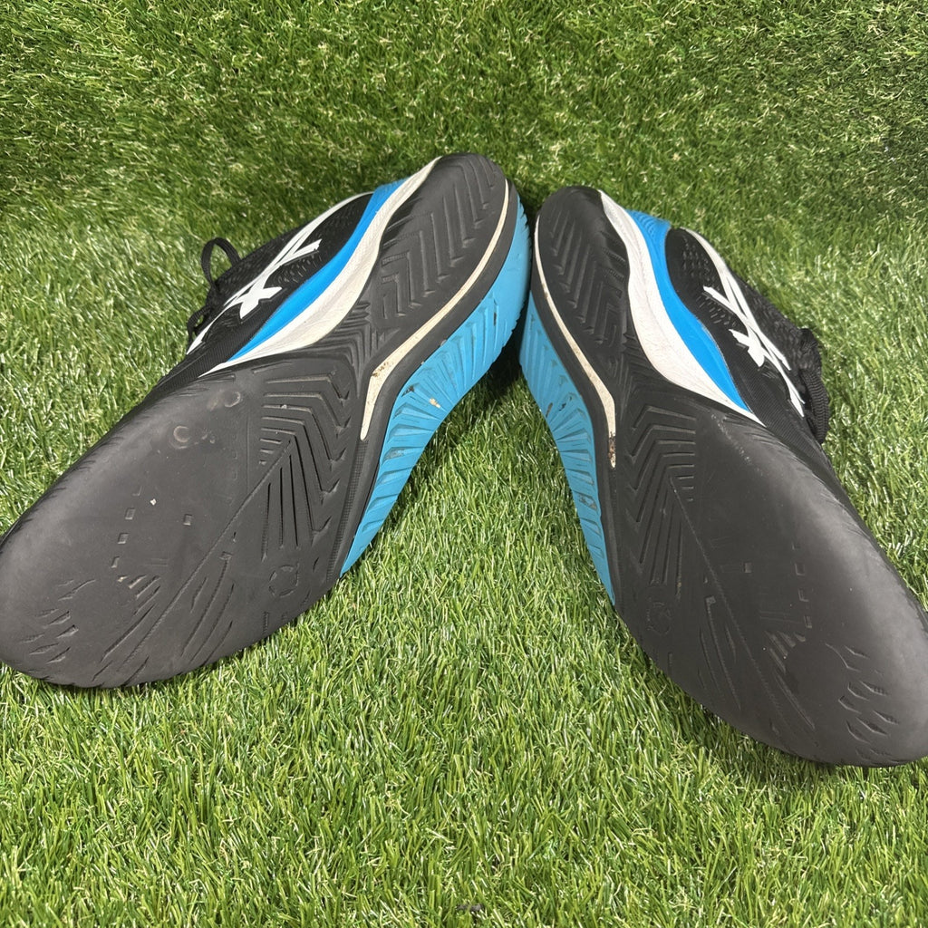 Asics Gel-Resolution 11.5 Black White Blue Tennis Synthetic Sneakers Shoes WOW!