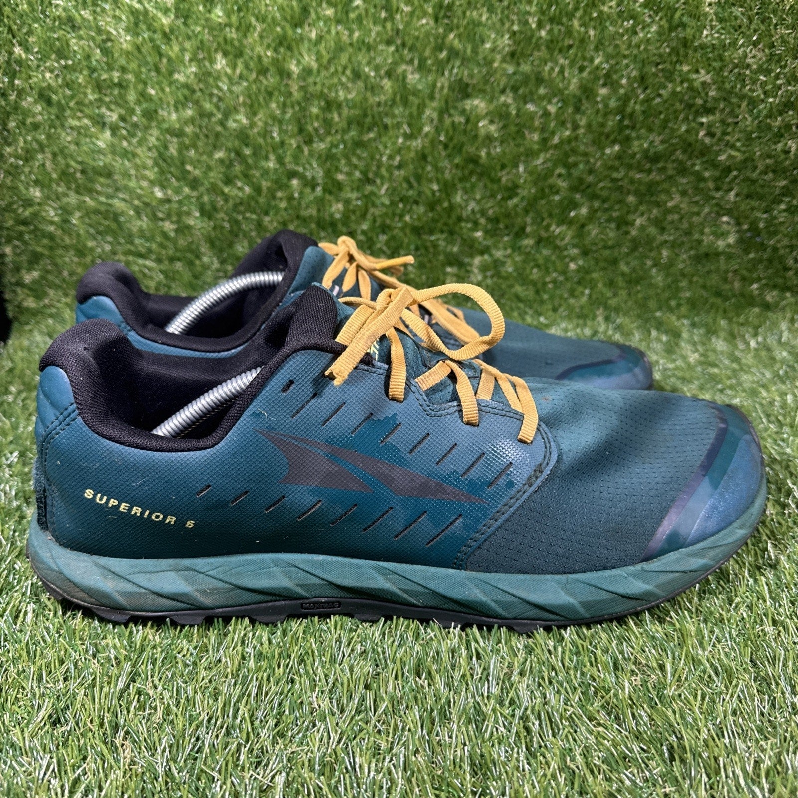 Altra Superior 5 Green Trail Running Shoes Men's Size 14 Teal Green Athletic