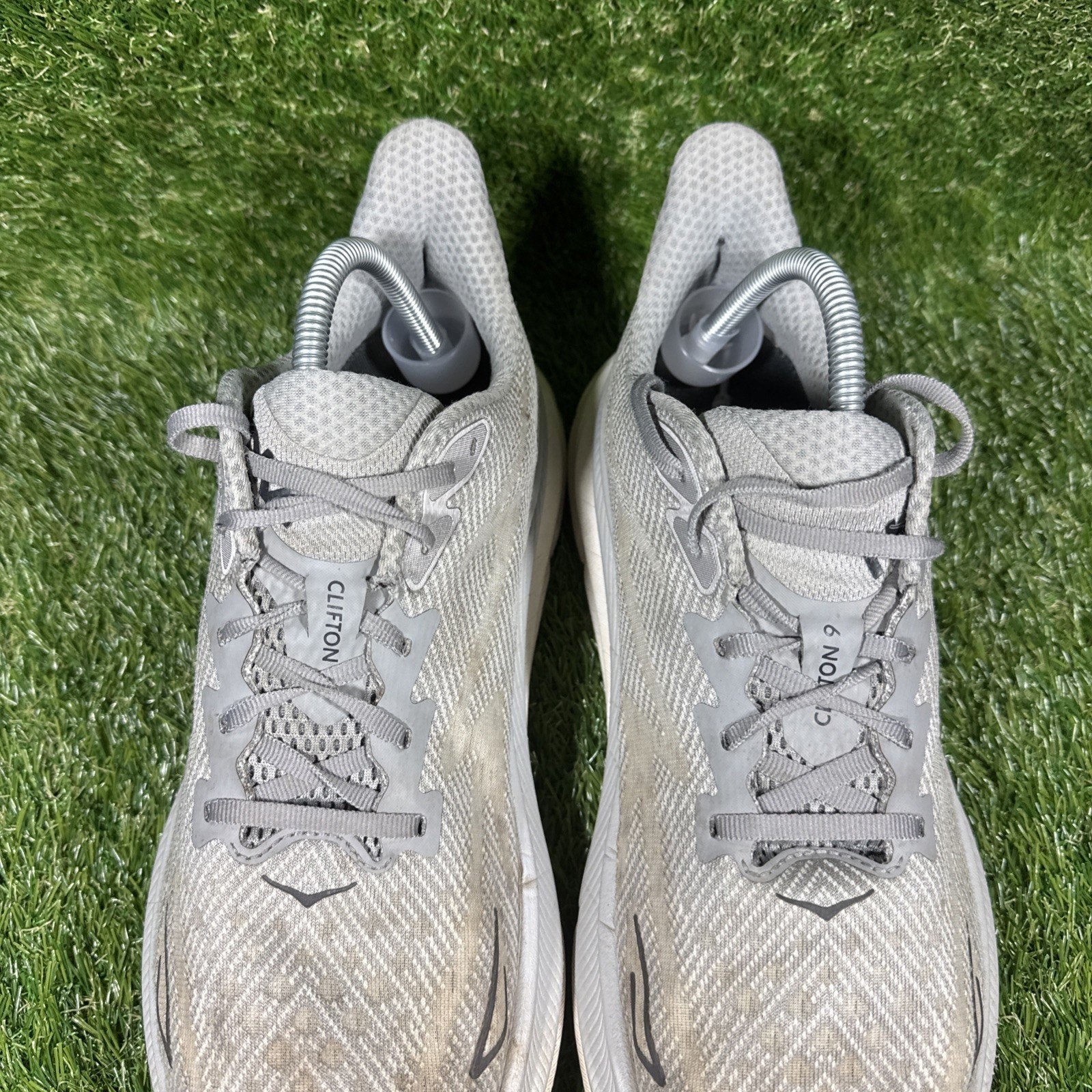 Hoka One One Mens Clifton 9 1127895 HMBC Gray Running Shoes Sneakers Size 10.5 D